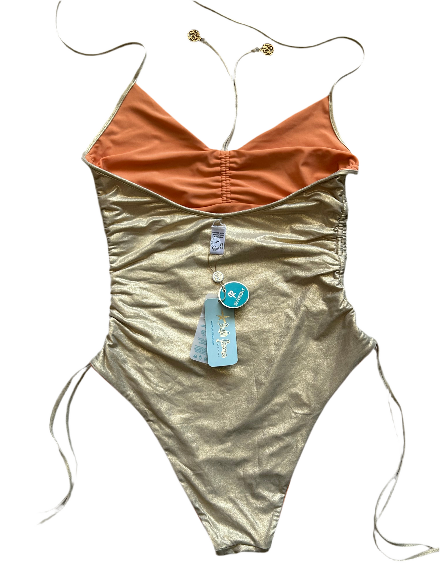 Lulifama Gold Reversible One Piece Swimsuit