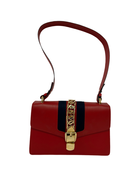 Gucci Red Sylvie Small Shoulder Bag