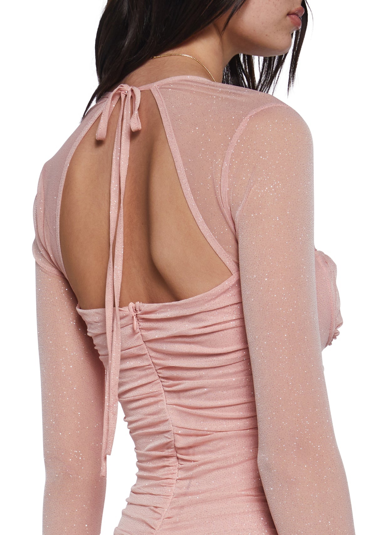 Blush Glitter Mini Dress