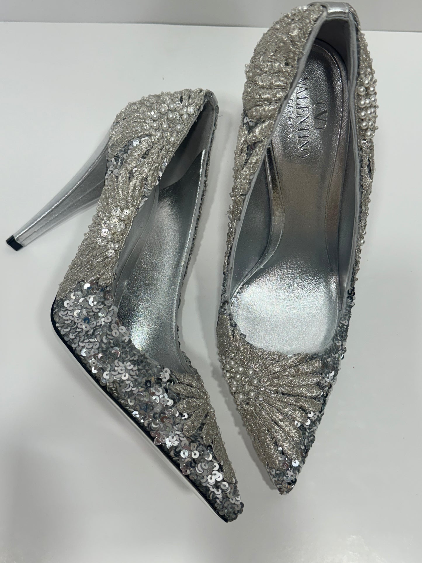 Valentino Garavani Silver Pumps