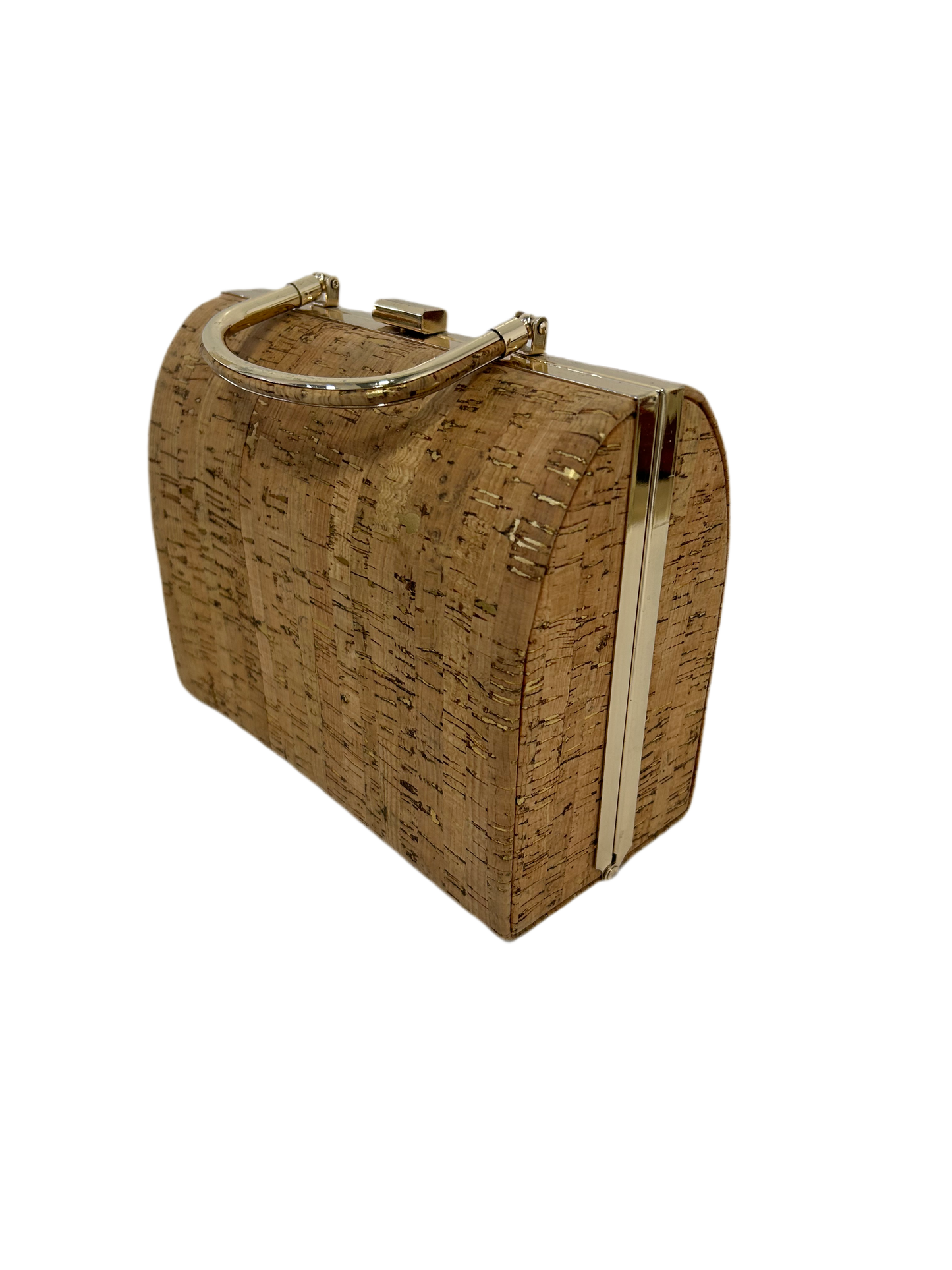 Cork clutch with gold chain