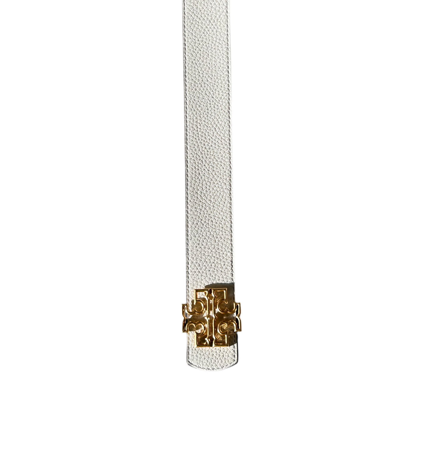 Tory Burch Britten Reversible Belt Ivory/Navy