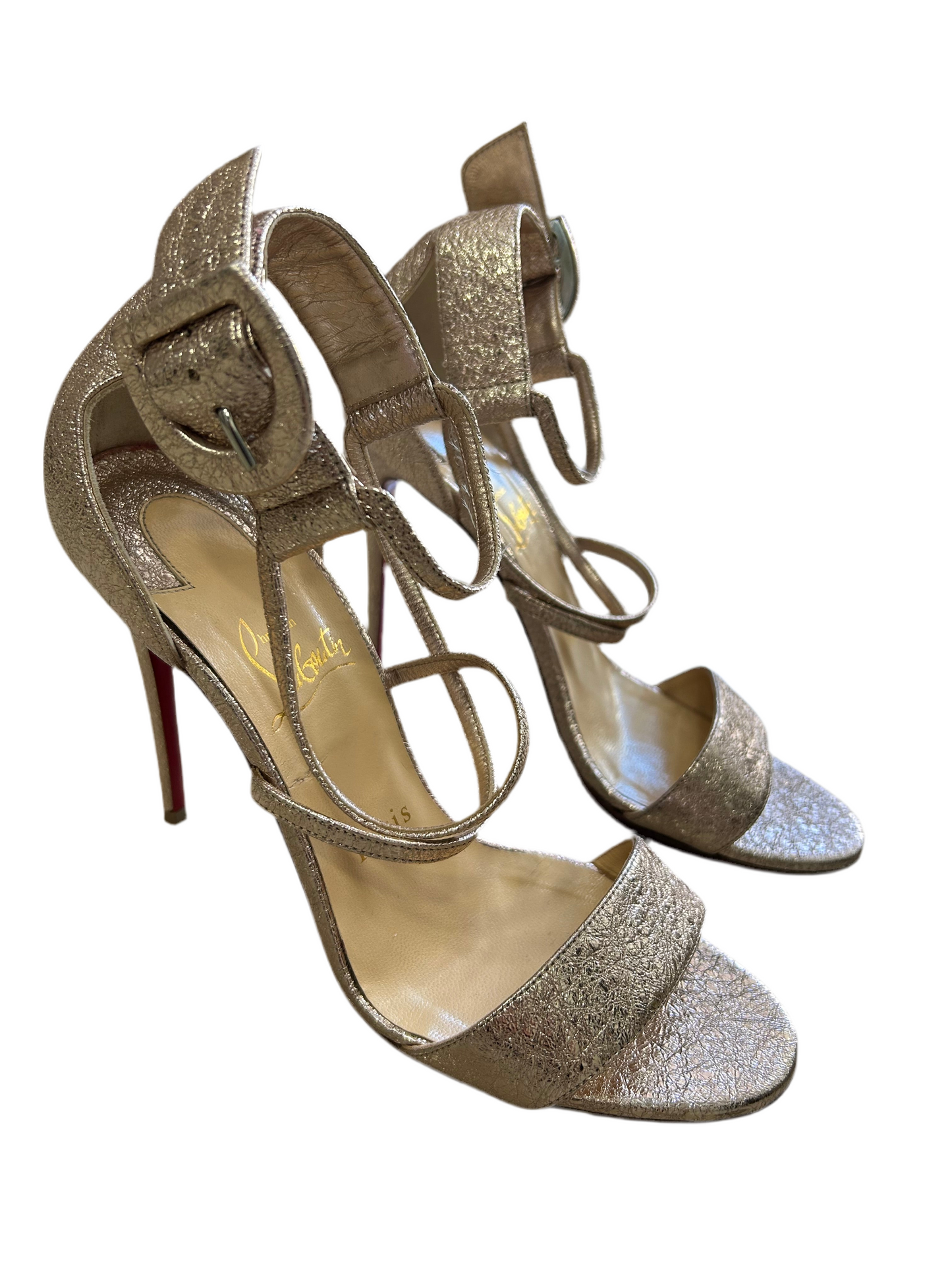 Christian Louboutin Rose Gold Heels 37