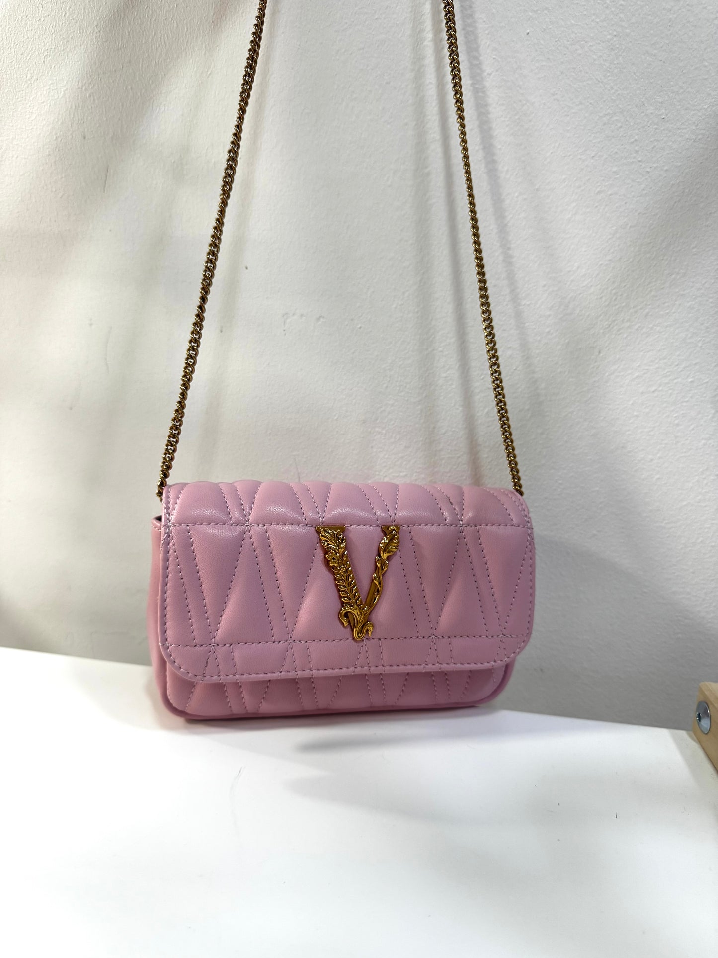 Versace Pink Mini Virtus Bag