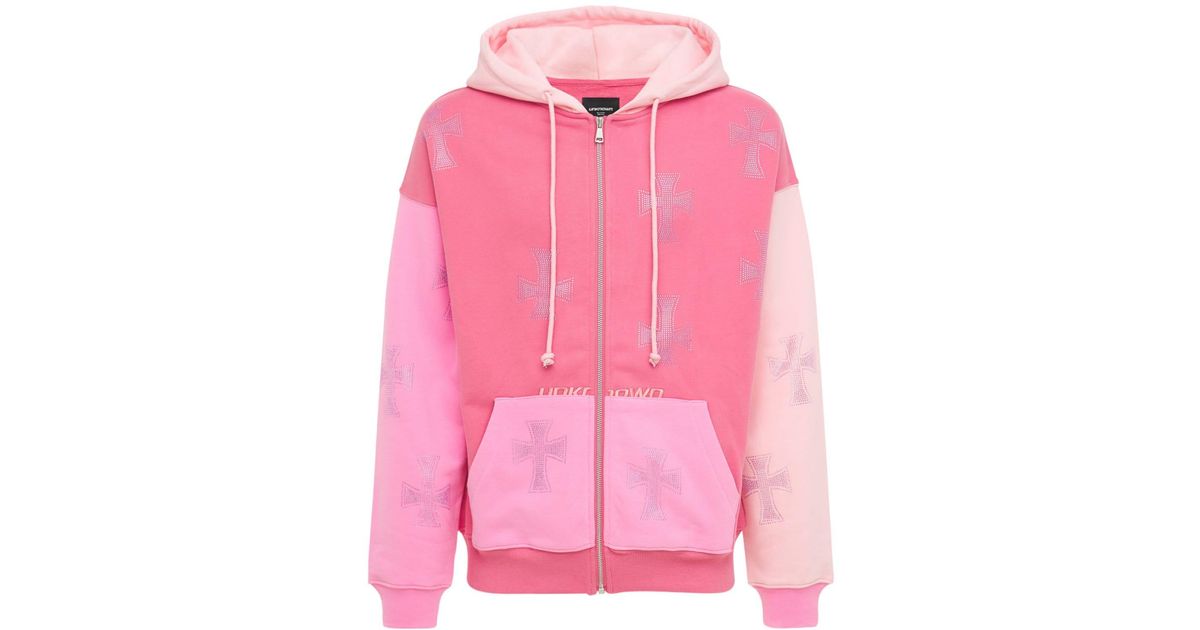 Unknown London Pink Rhinestone Hoodie