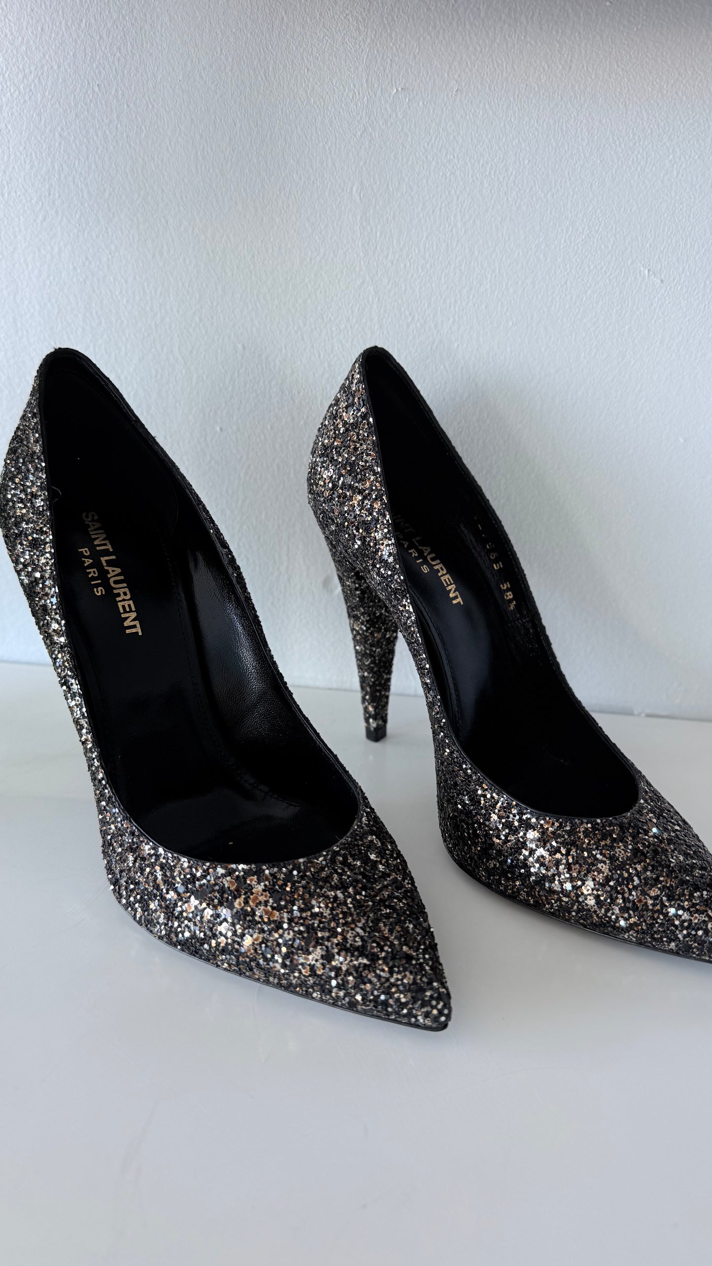 Saint Laurent Glitter Heels