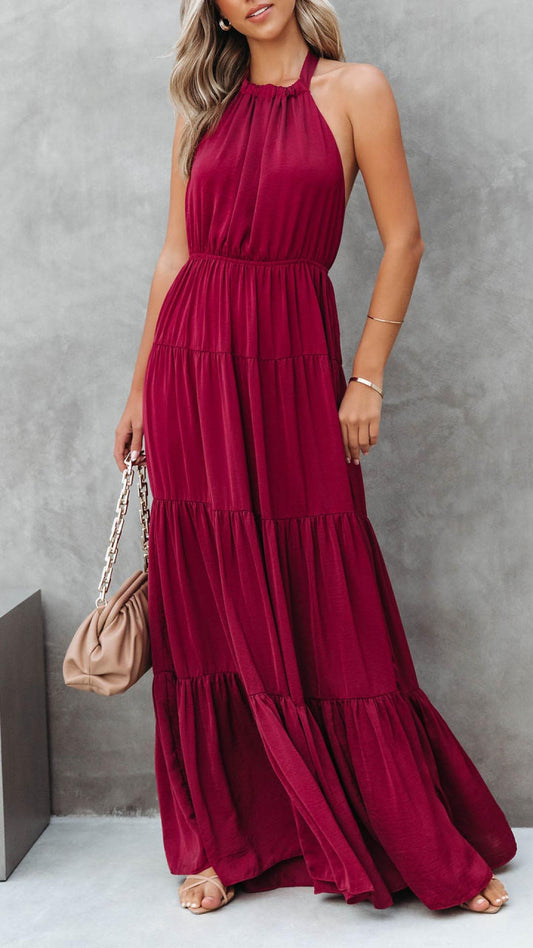 Burgundy Maxi Dress S