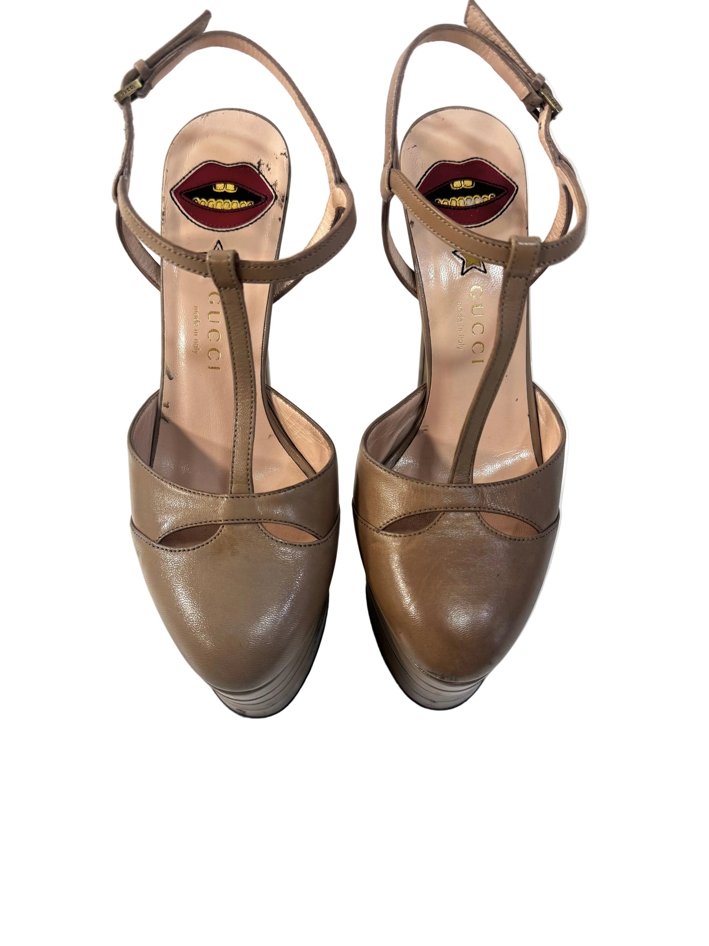 Gucci Nude Angel Platform Heels