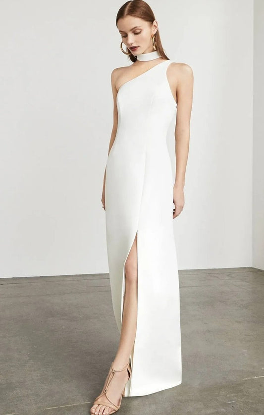 BCBG Maxazria white gown