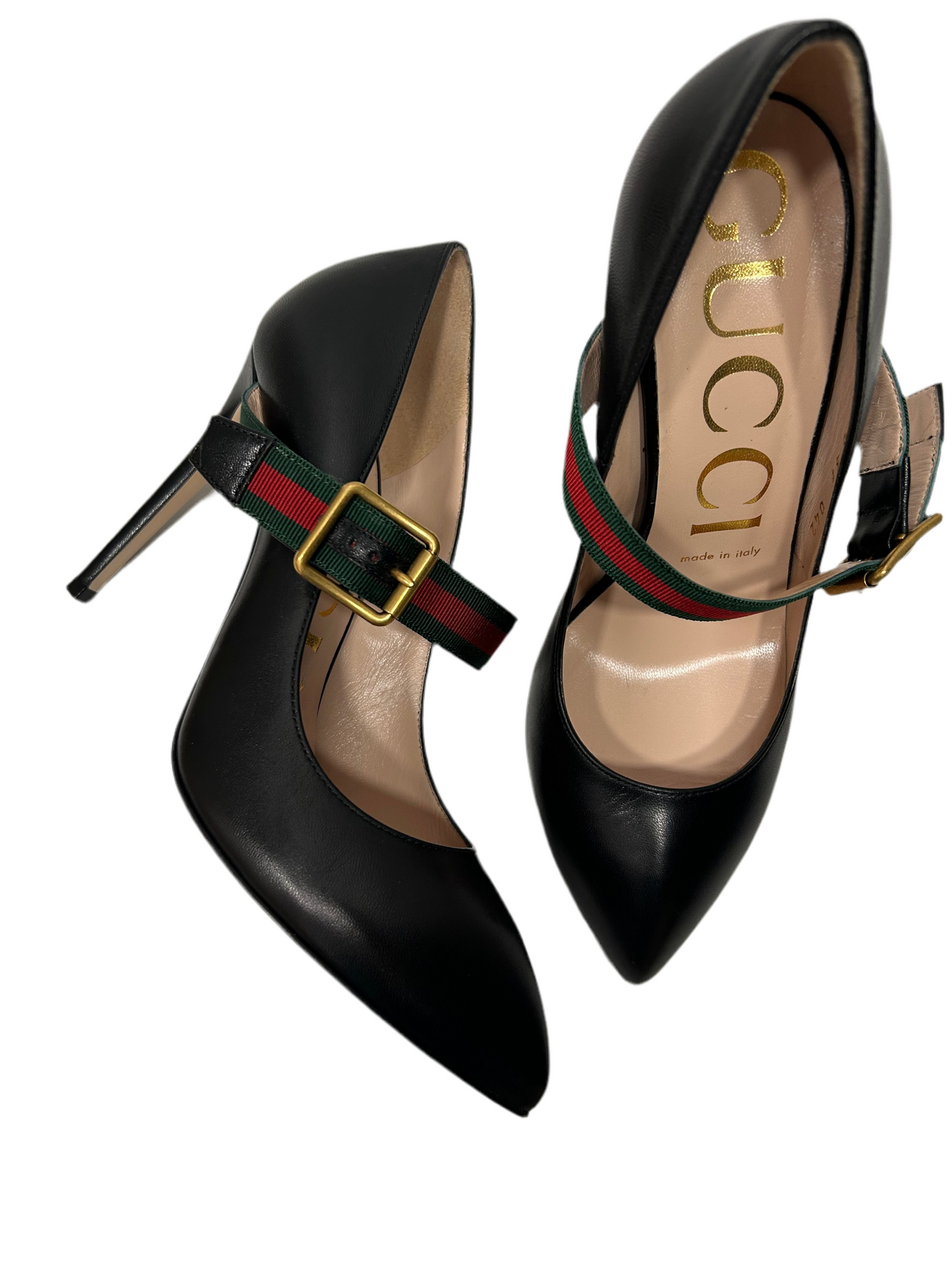 Gucci Sylvie Mary Jane Pumps 37