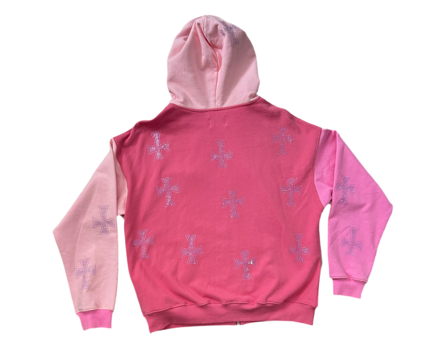 Unknown London Pink Rhinestone Hoodie