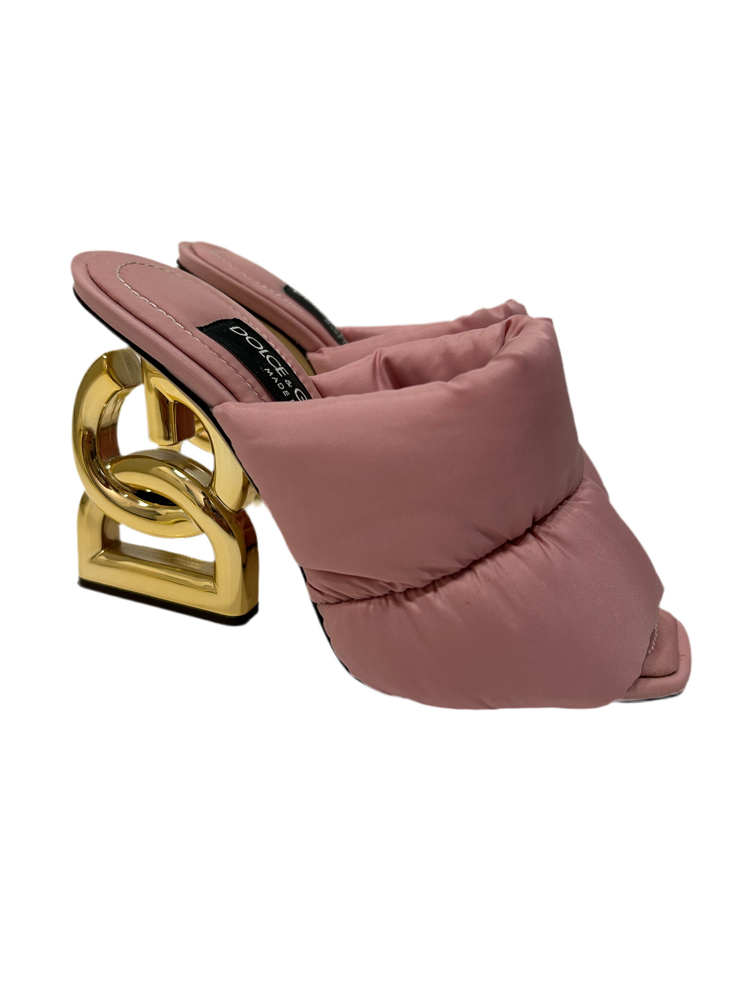 Dolce & Gabbana Quilted Nylon pink heels 36