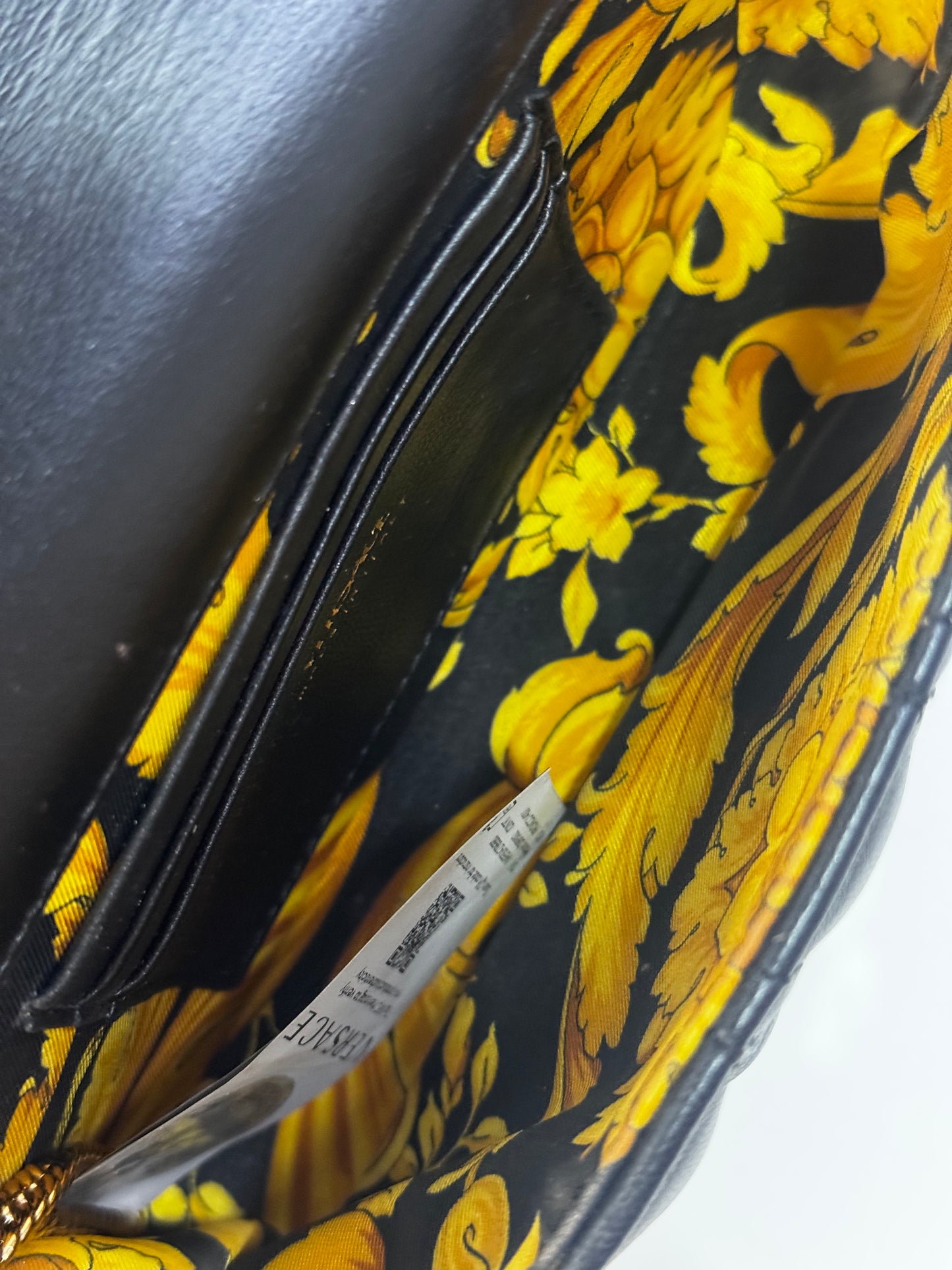 Versace Mini Virtus Black Bag