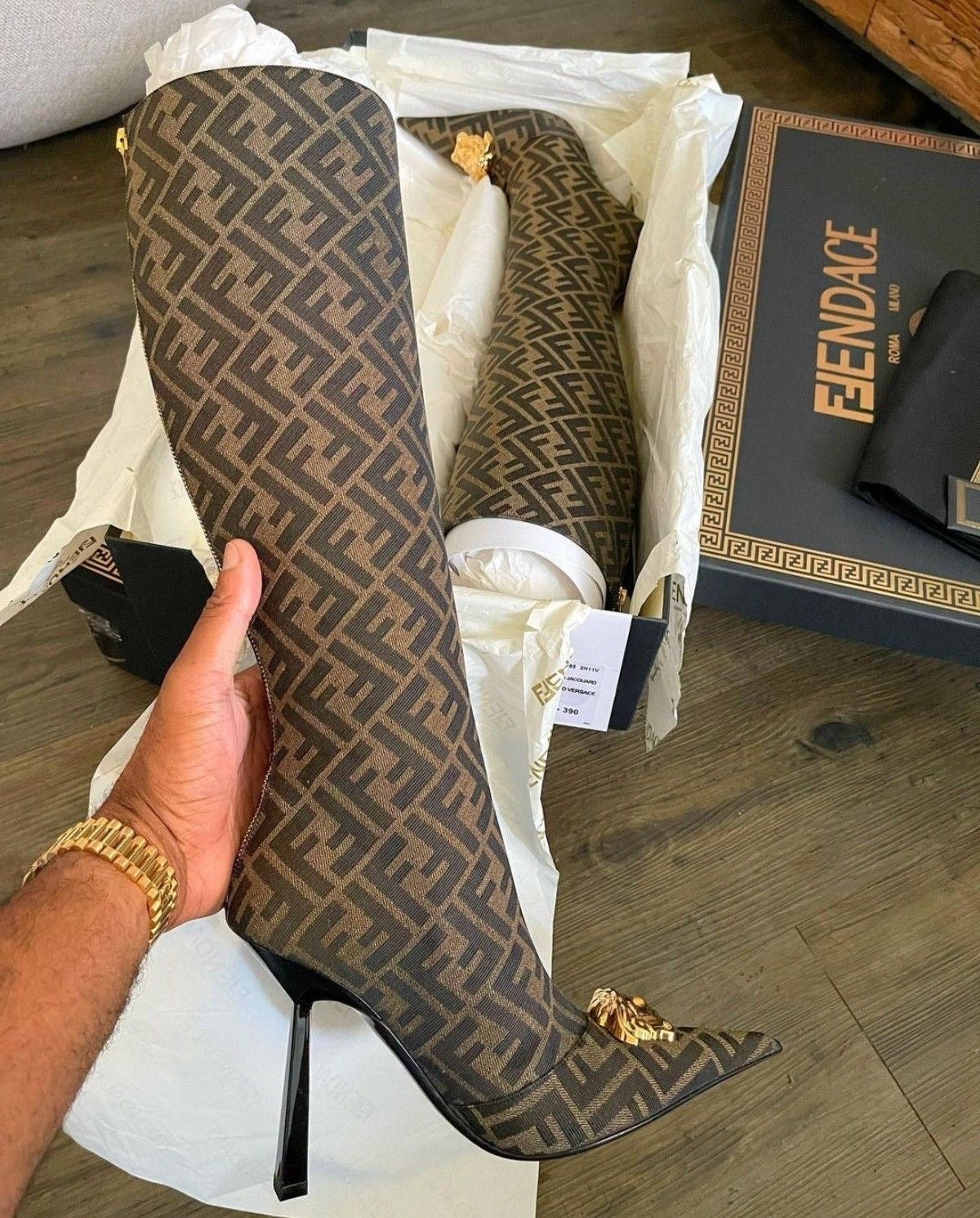 Fendi X Versace Fendace Boots