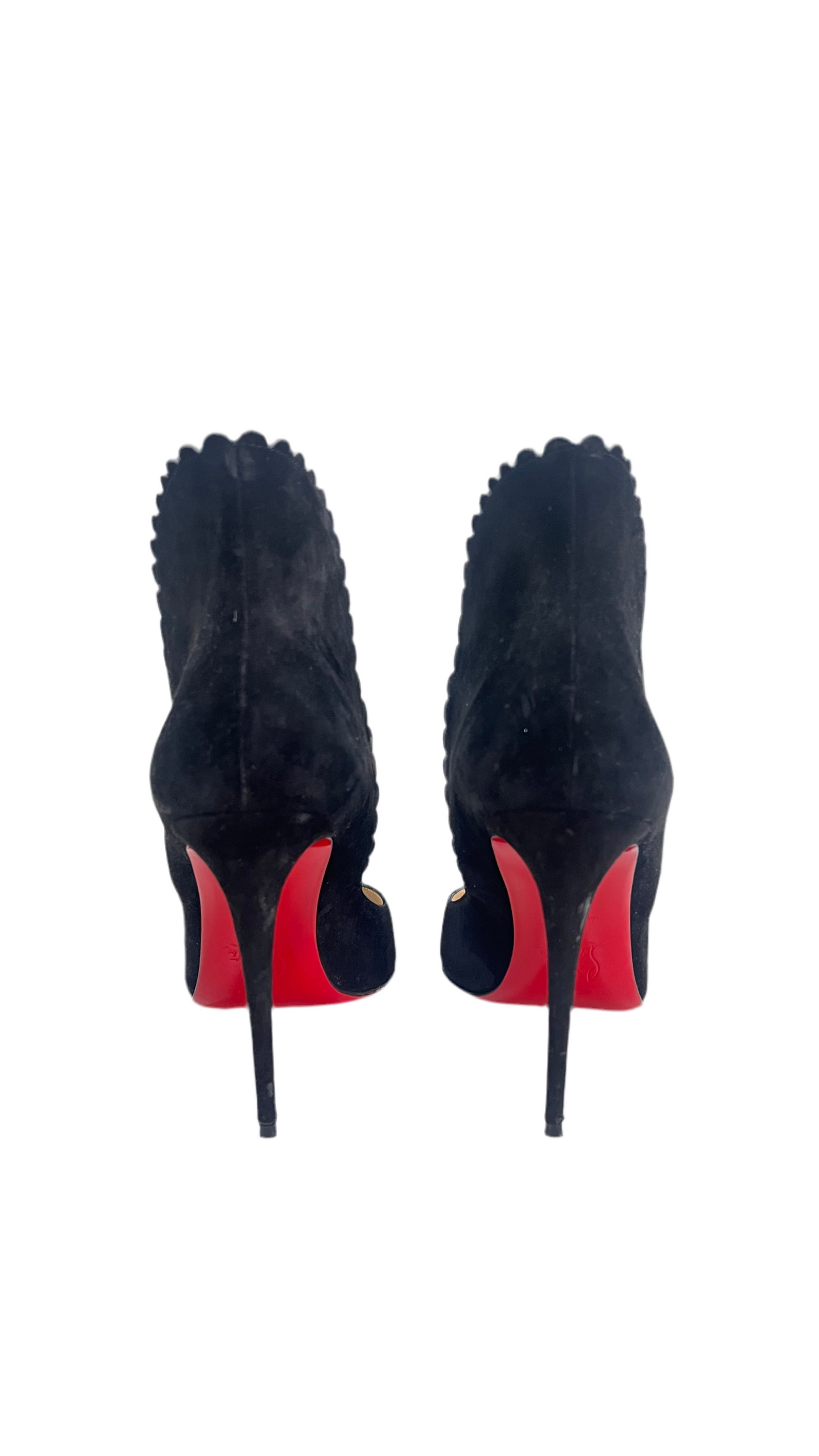 Christian Louboutin Pijonina Black Suede Heels 37