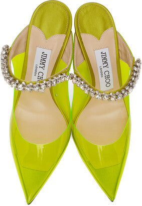 Jimmy Choo Yellow Rhinestone Heels 36.5