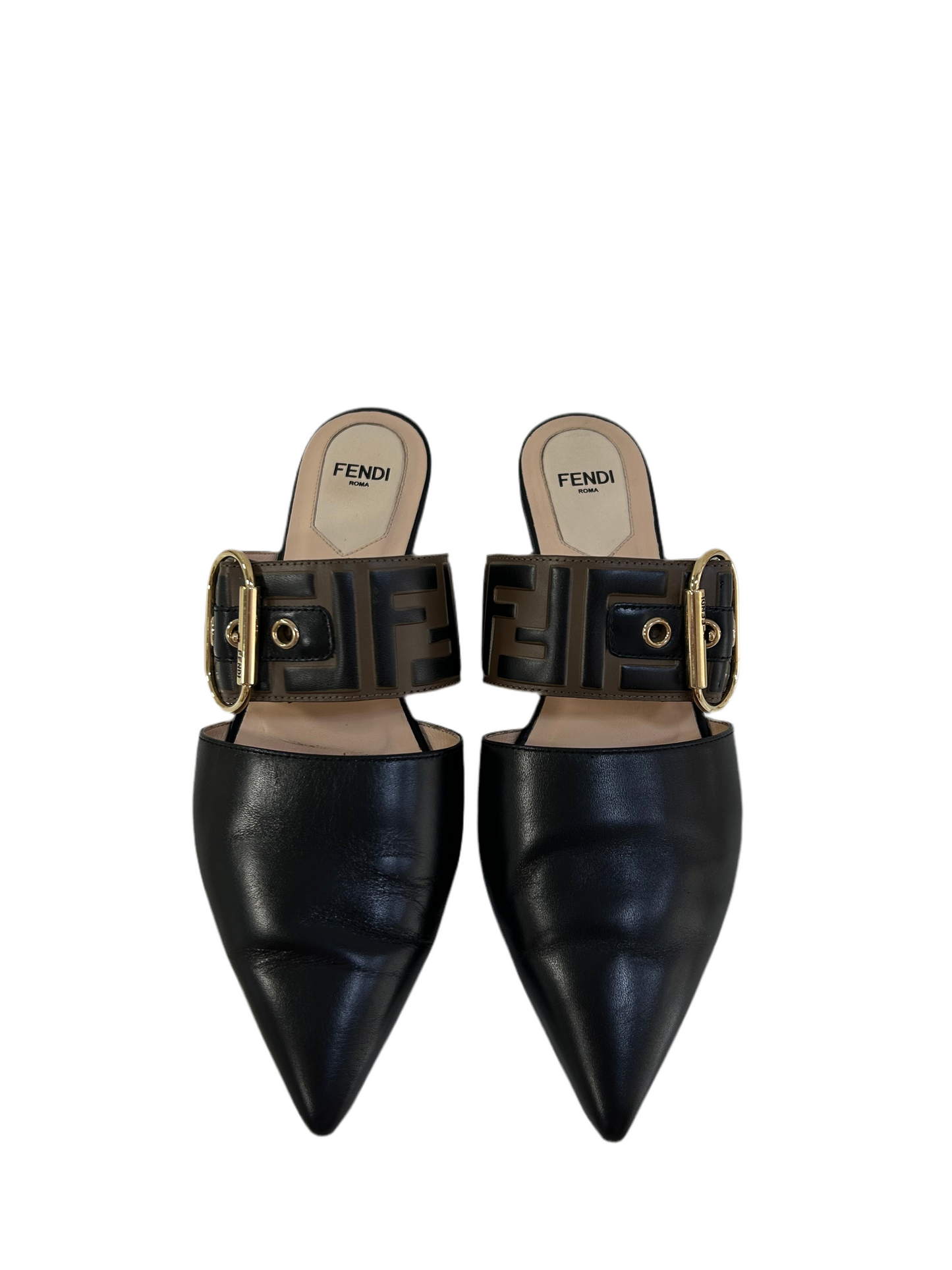 Fendi Leather Slip On Shoes 36.5