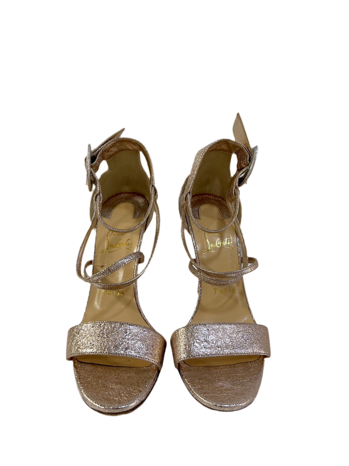 Christian Louboutin Rose Gold Heels 37