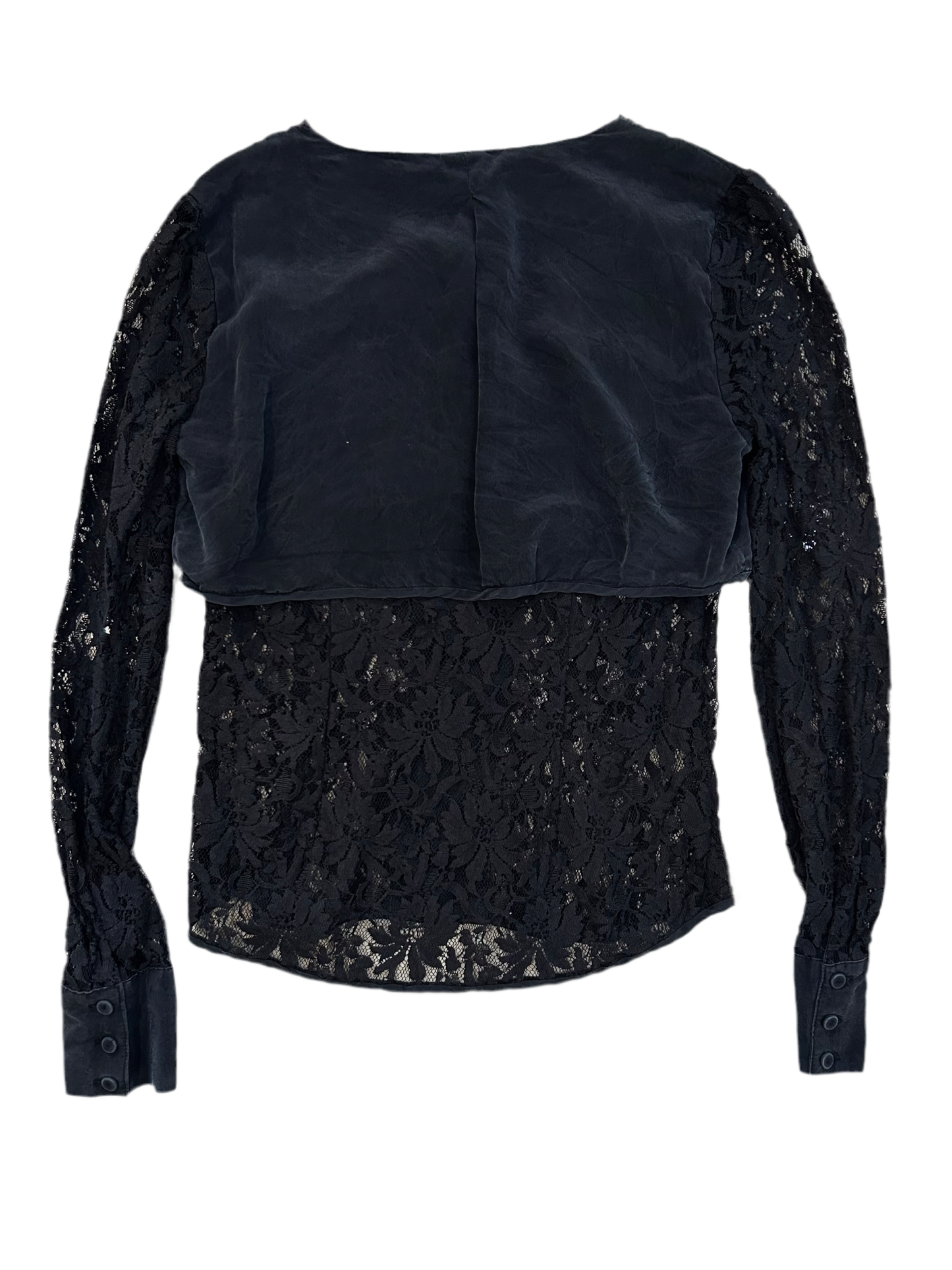 Black lace Maxazria top