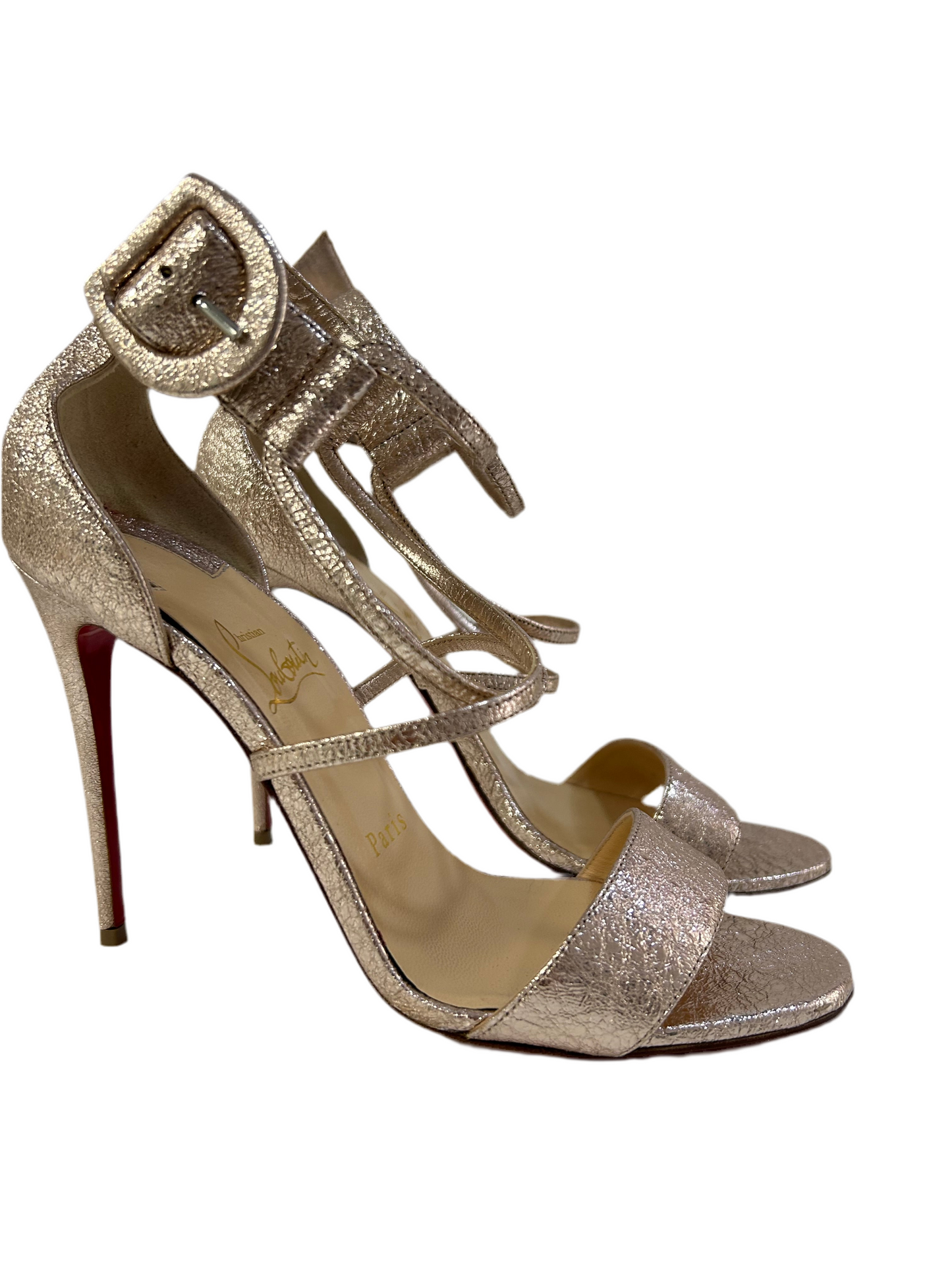 Christian Louboutin Rose Gold Heels 37