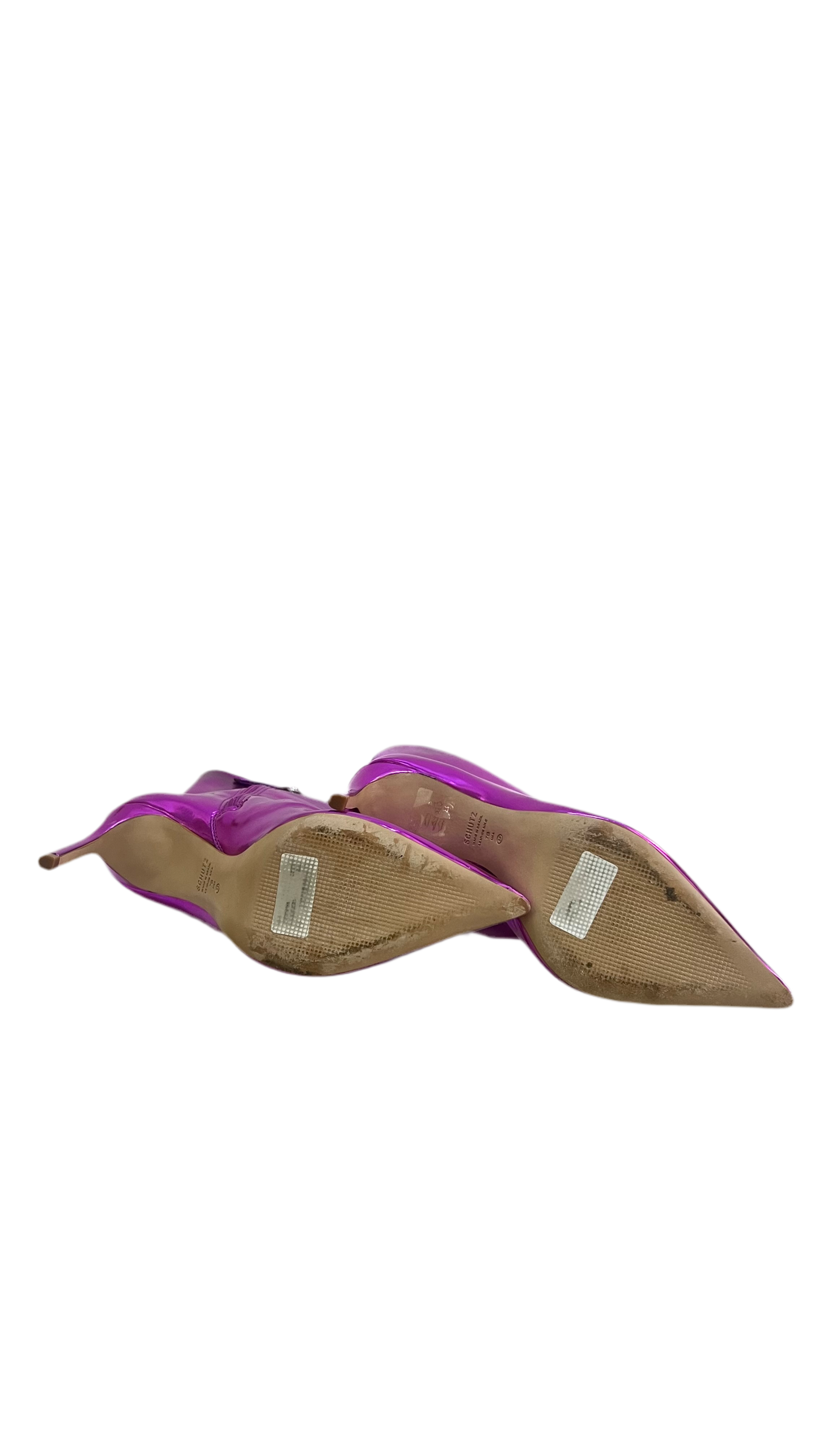 Schutz Rosa Metallic Boots 7