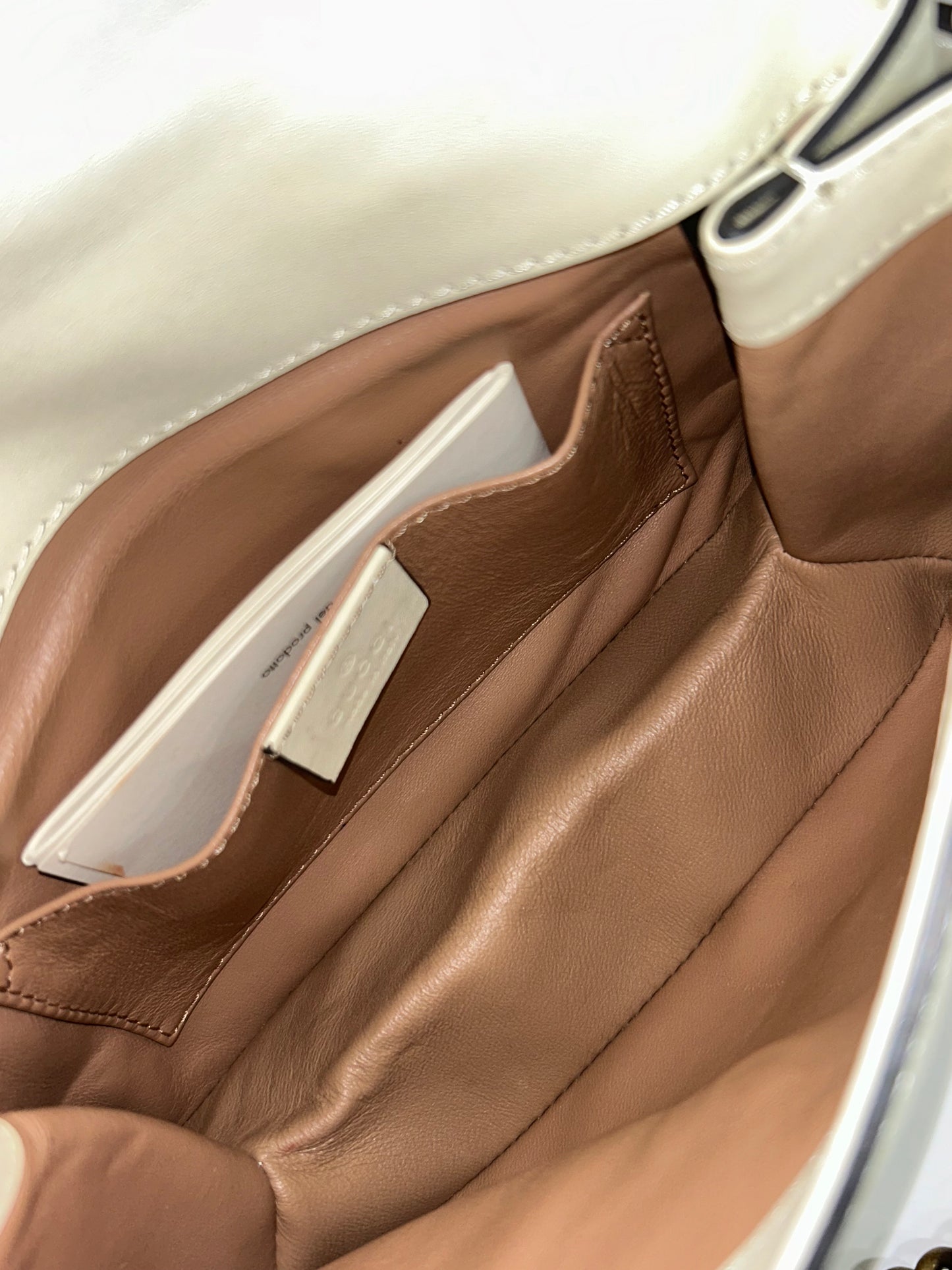 Gucci Ivory Queen Margaret Broadway Leather Pearl Bag