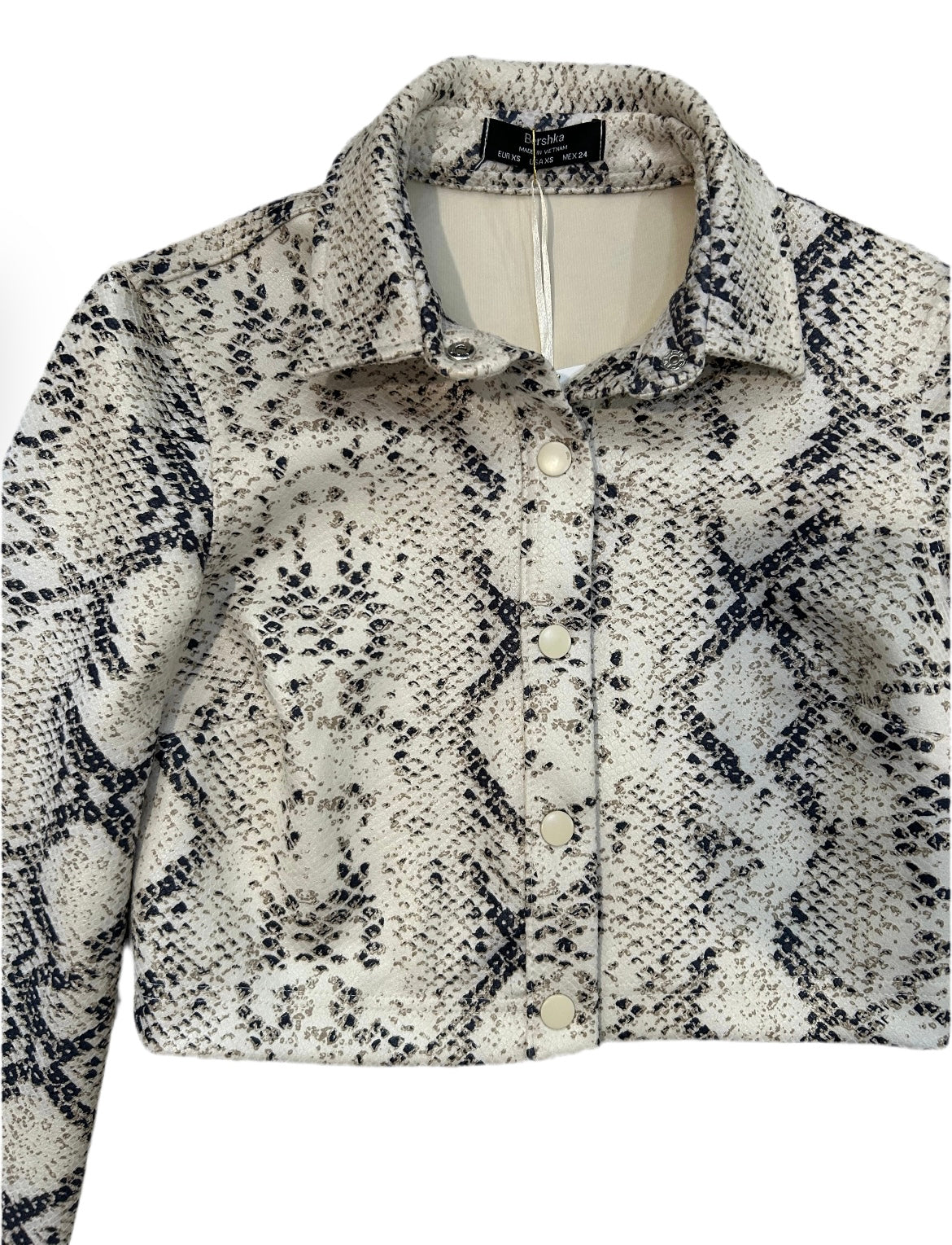 Bershka Snake print cropped jacket