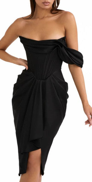 Black Satin Dress M