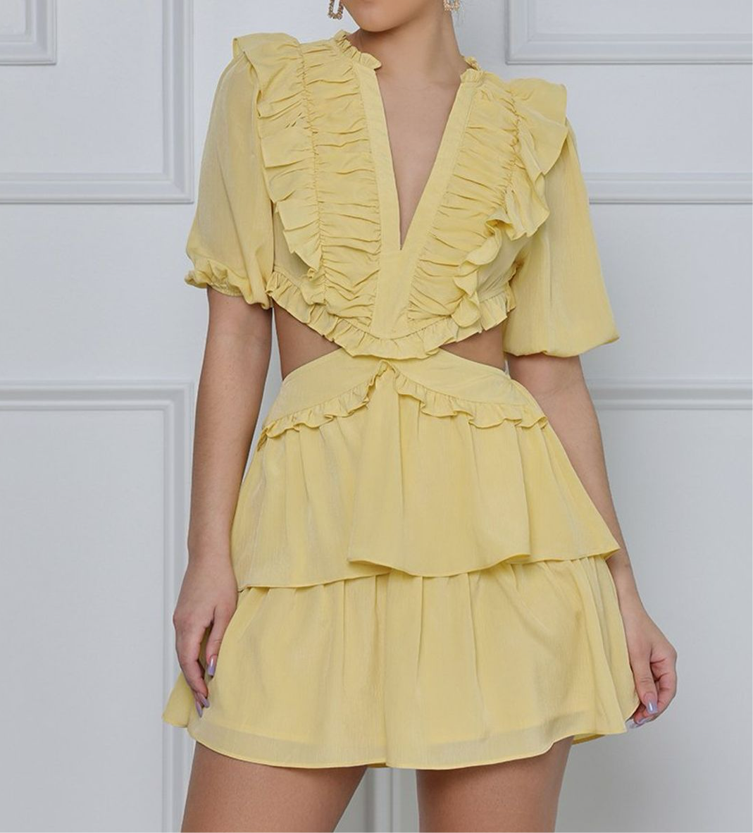 Yellow Ruffle Dress