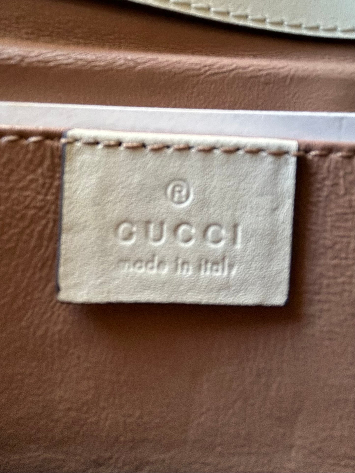 Gucci Ivory Queen Margaret Broadway Leather Pearl Bag