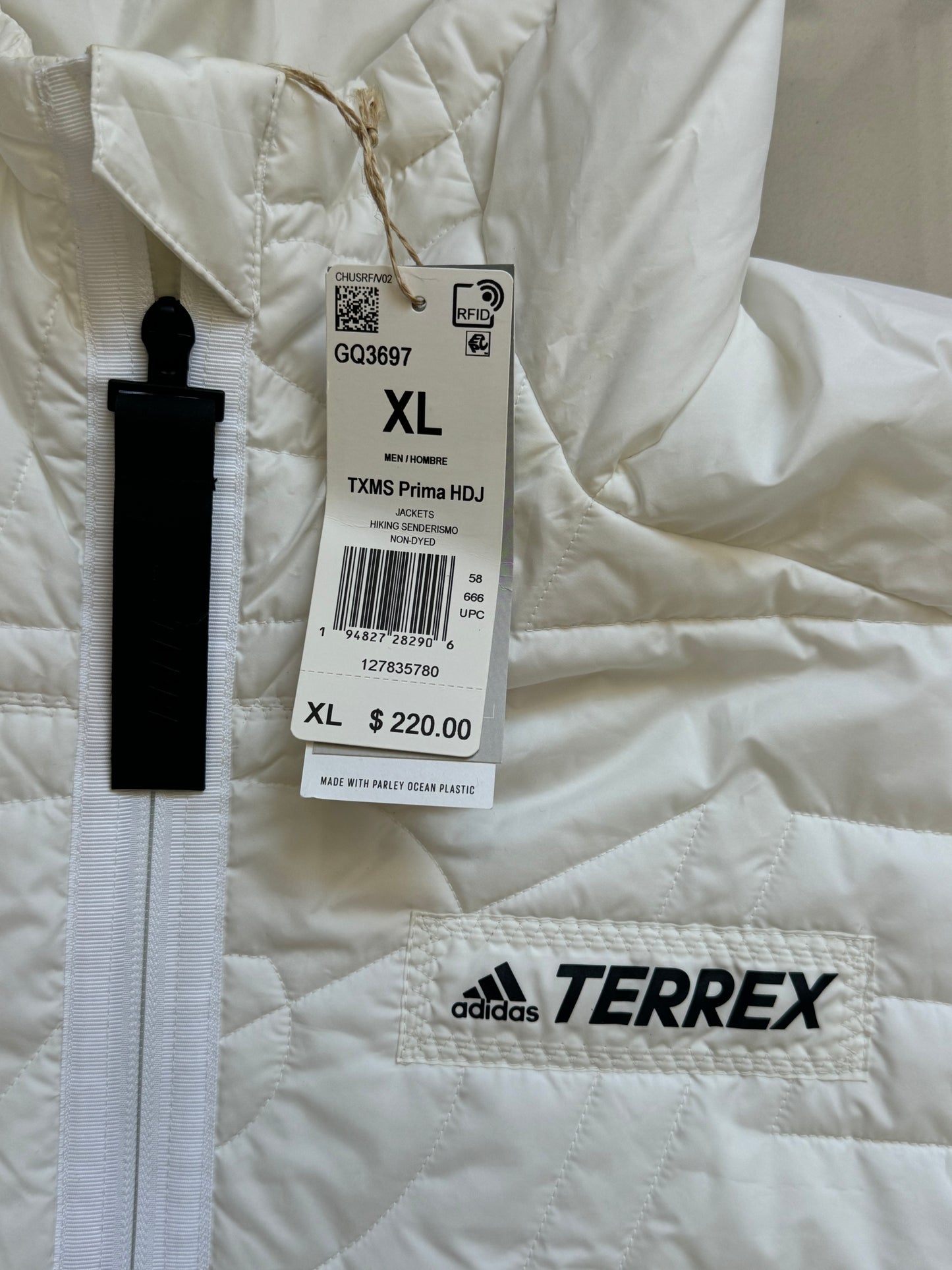 Adidas Terrex White puffer jacket