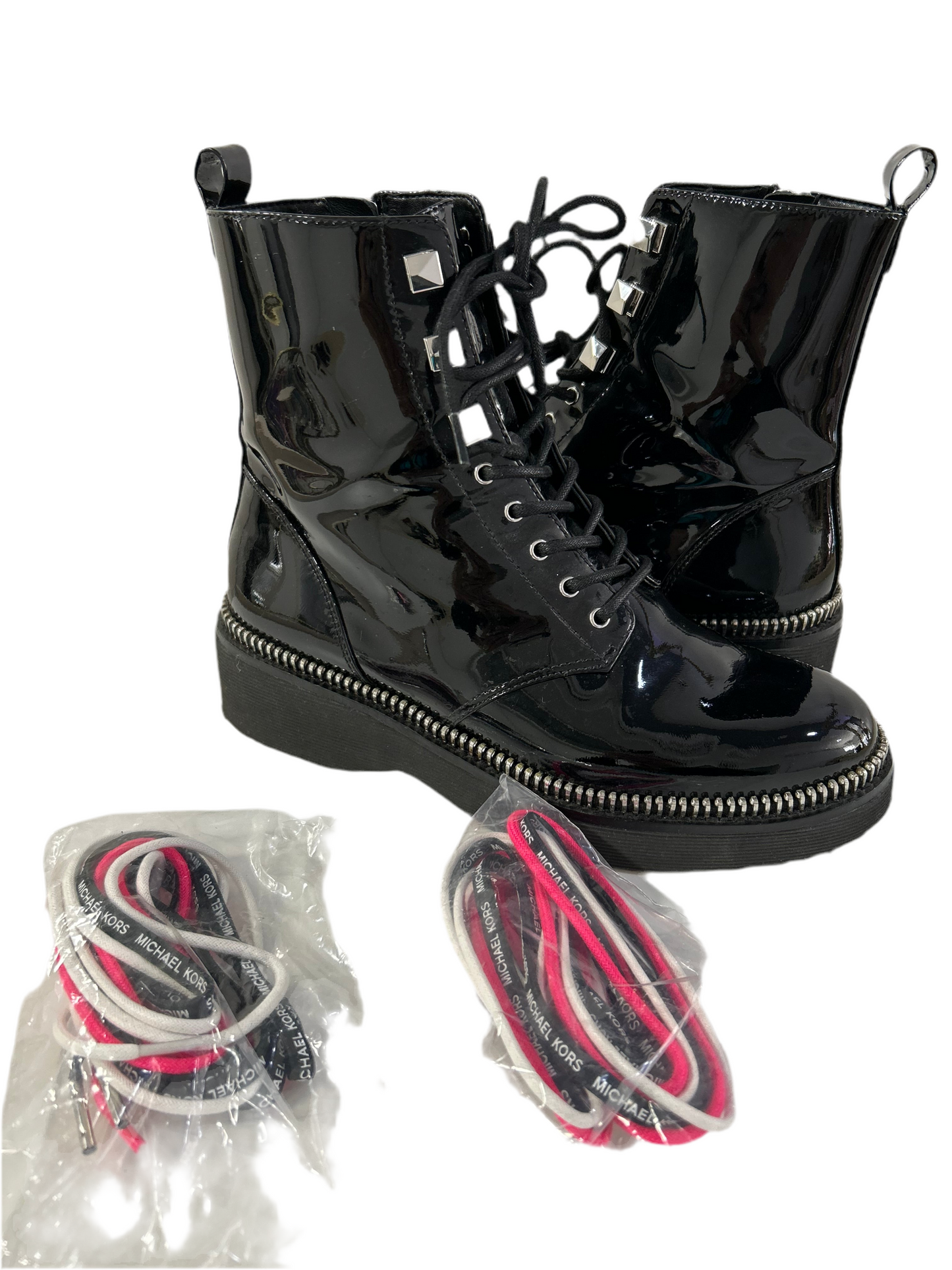 Michael Kors Black Combat Boots 6.5