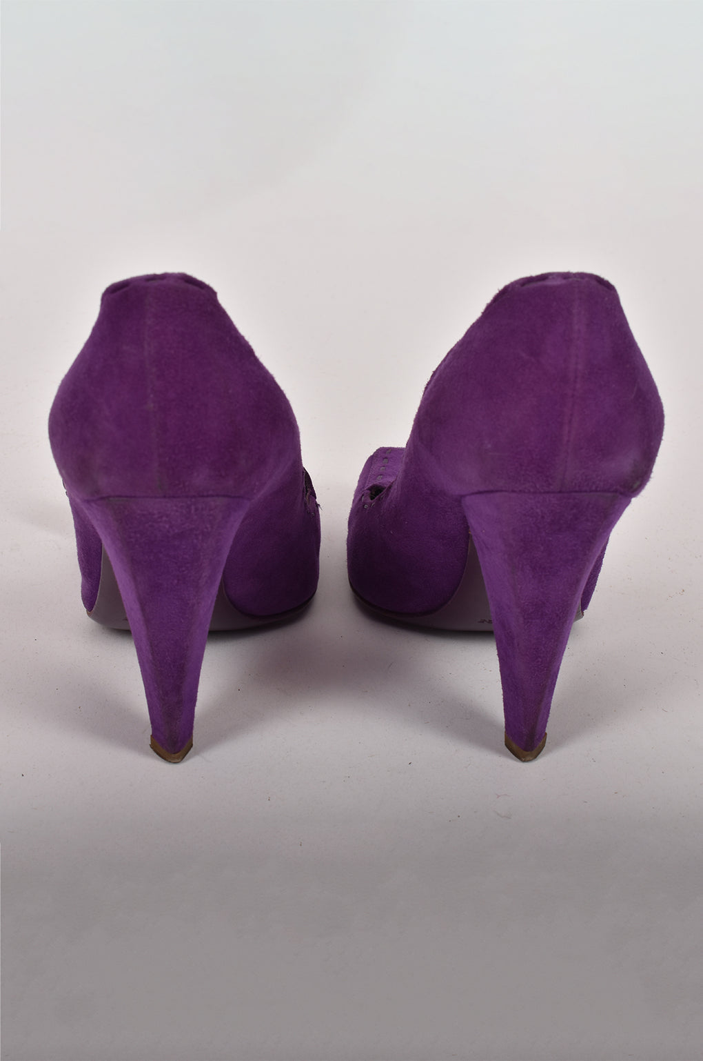 Vintage Saint Laurent Violet Suede Tassel Pump