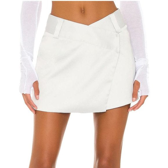 Revolve Silver Alana Mini Skirt