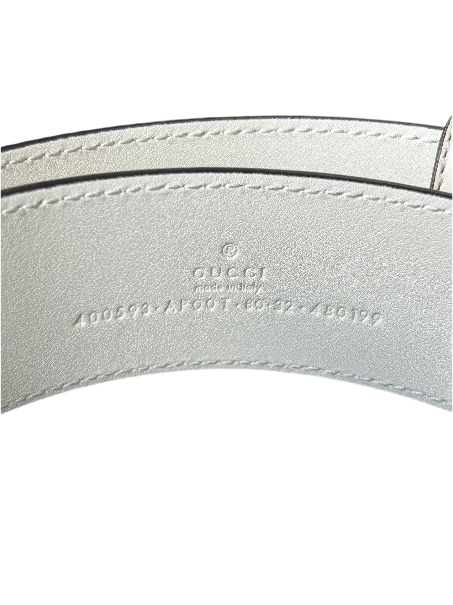 Gucci GG Marmont wide belt ivory