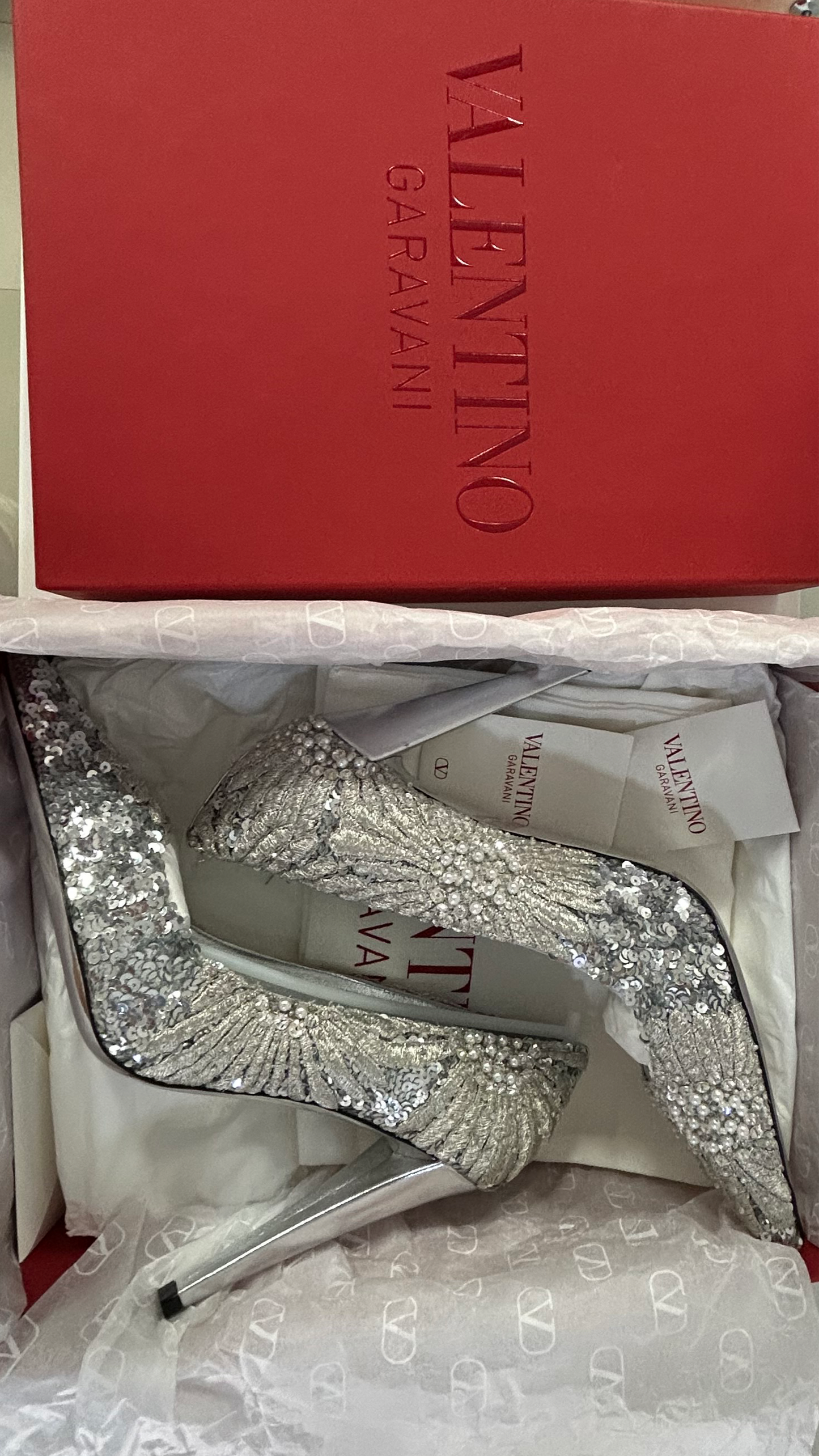 Valentino Garavani Silver Pumps