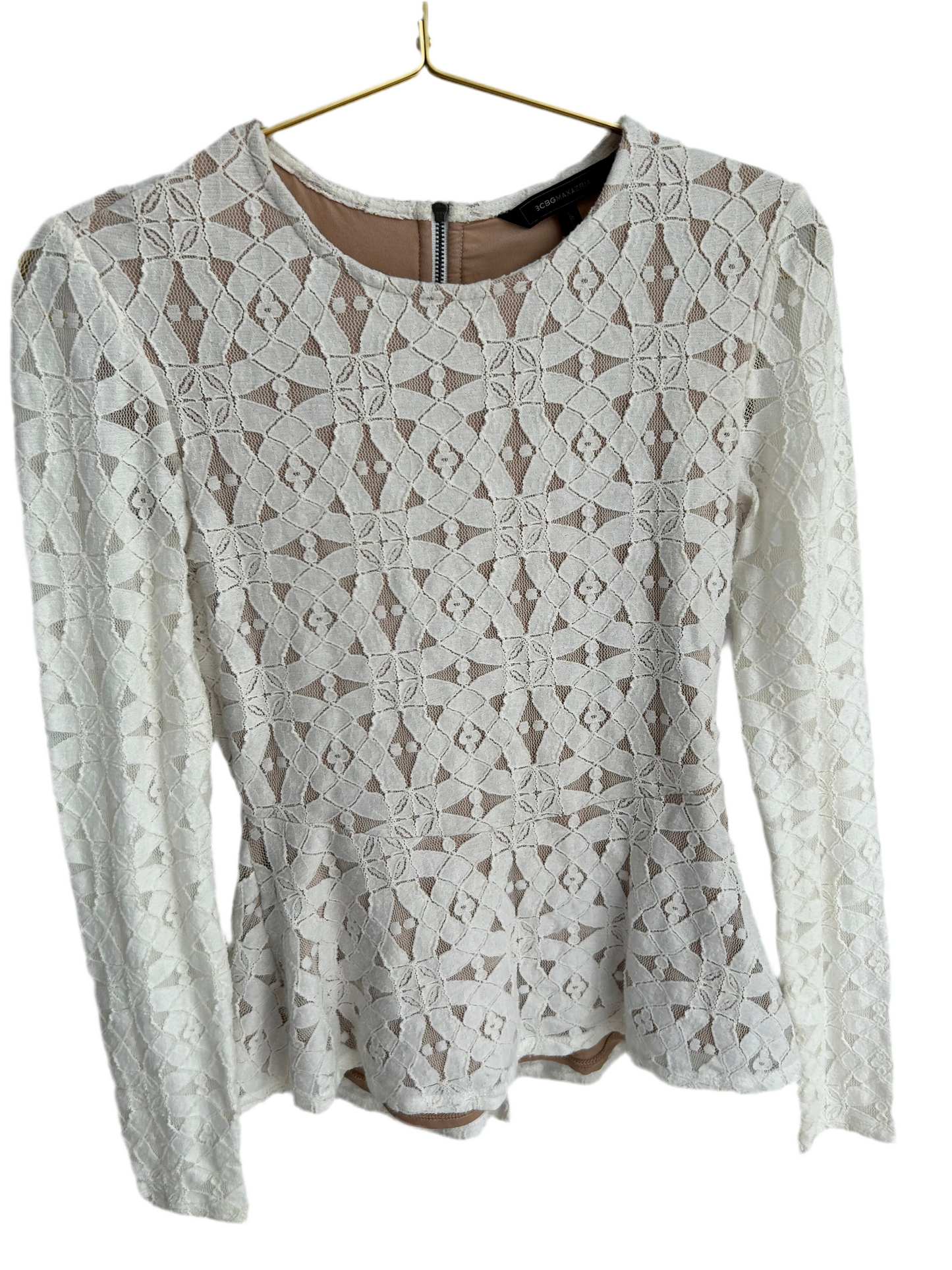 White Maxazria lace top