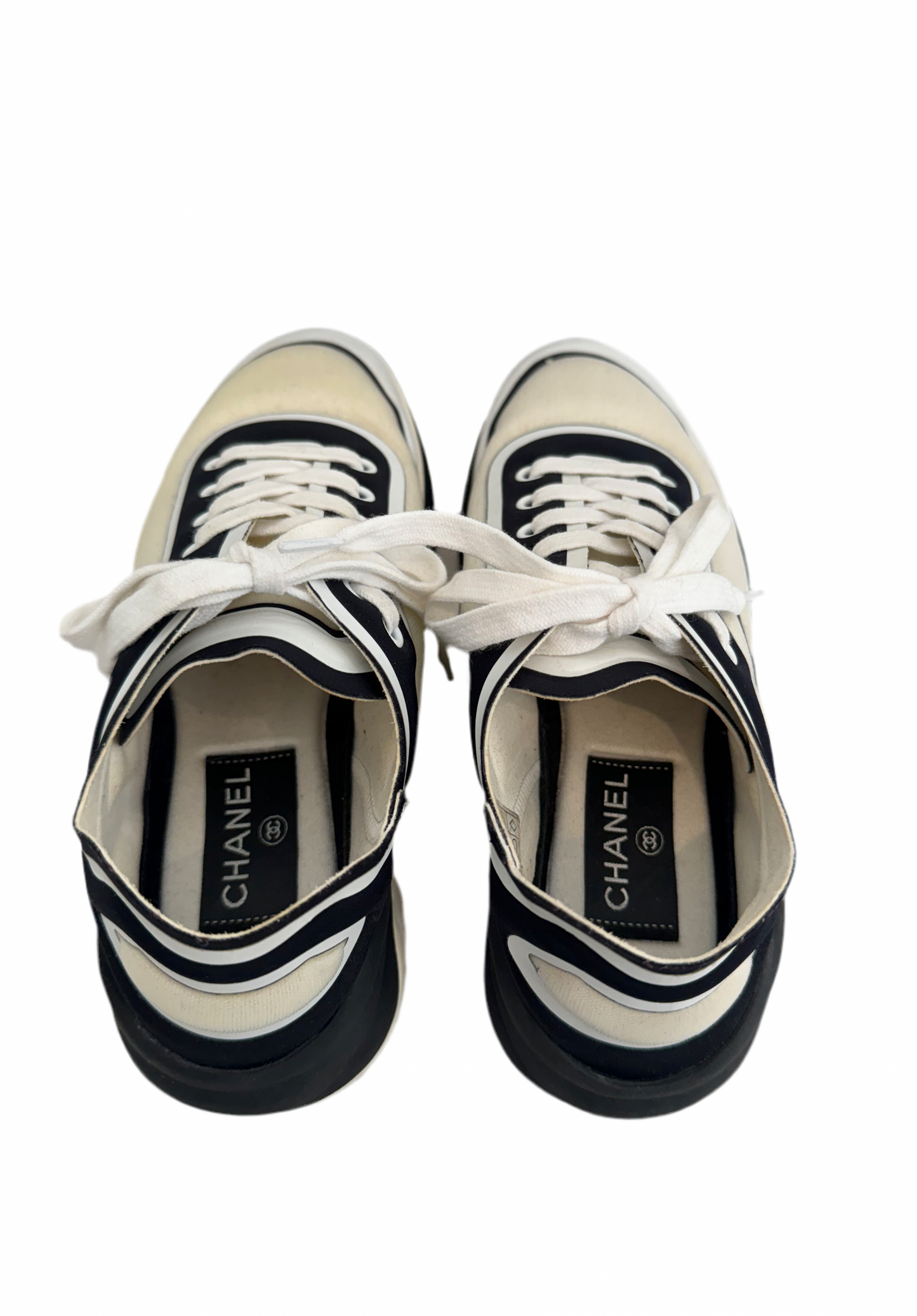 Chanel CC Logo Nylon Sneakers