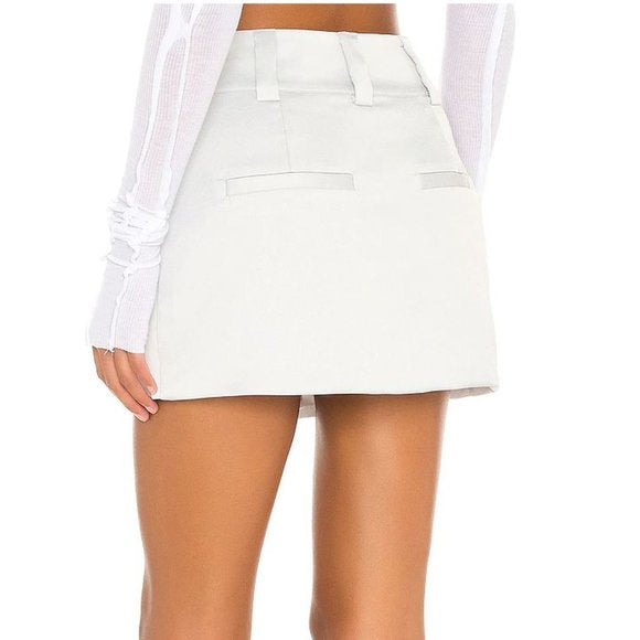 Revolve Silver Alana Mini Skirt