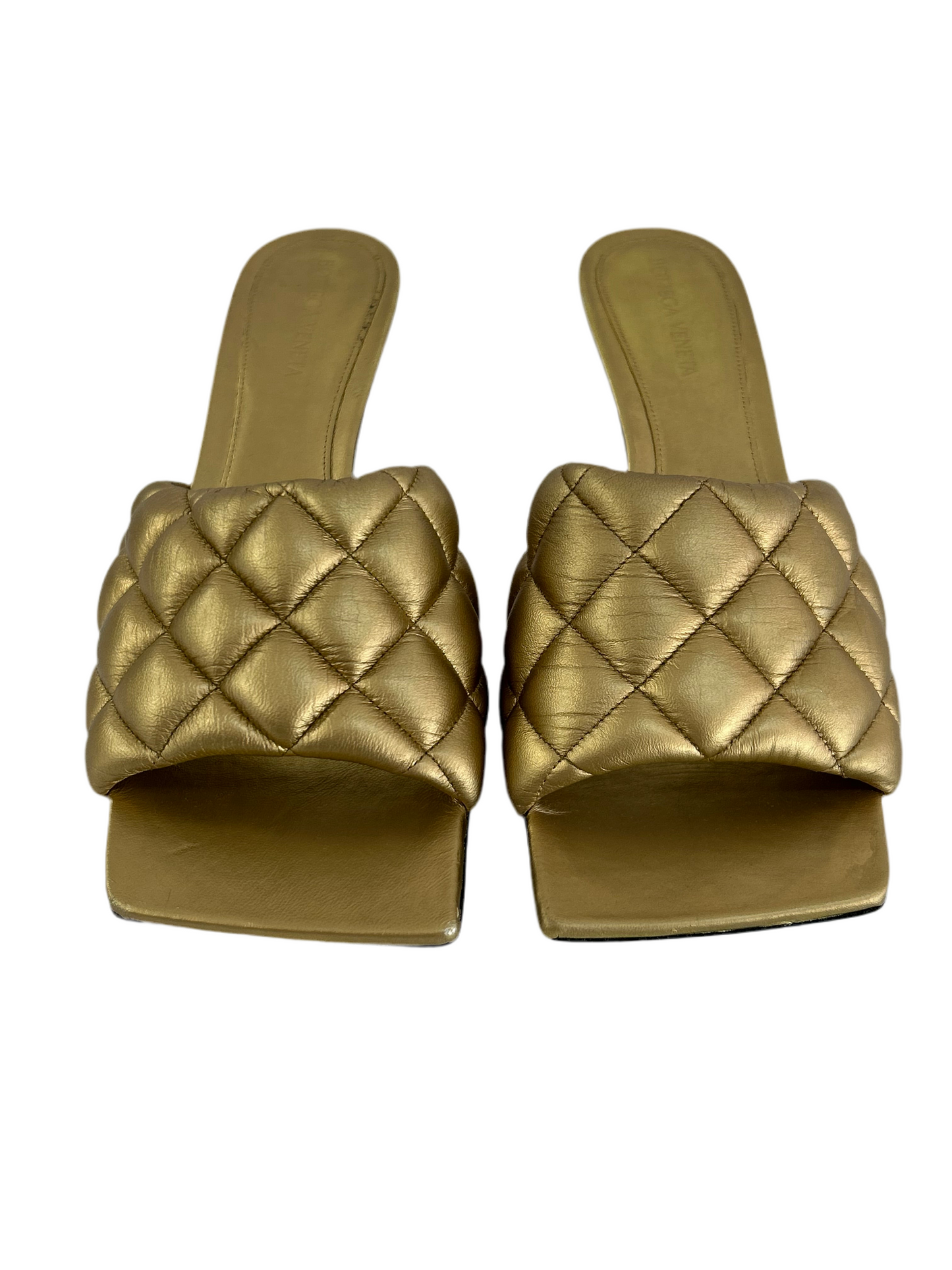Bottega Veneta Gold Mules 38.5