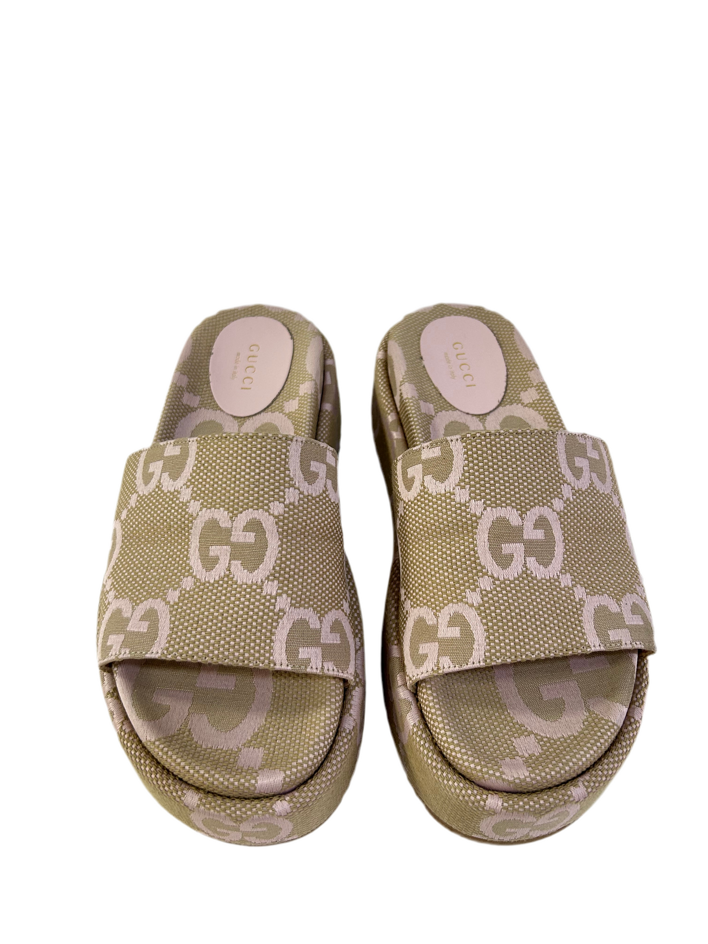 Gucci platform slip on sandals 36.5