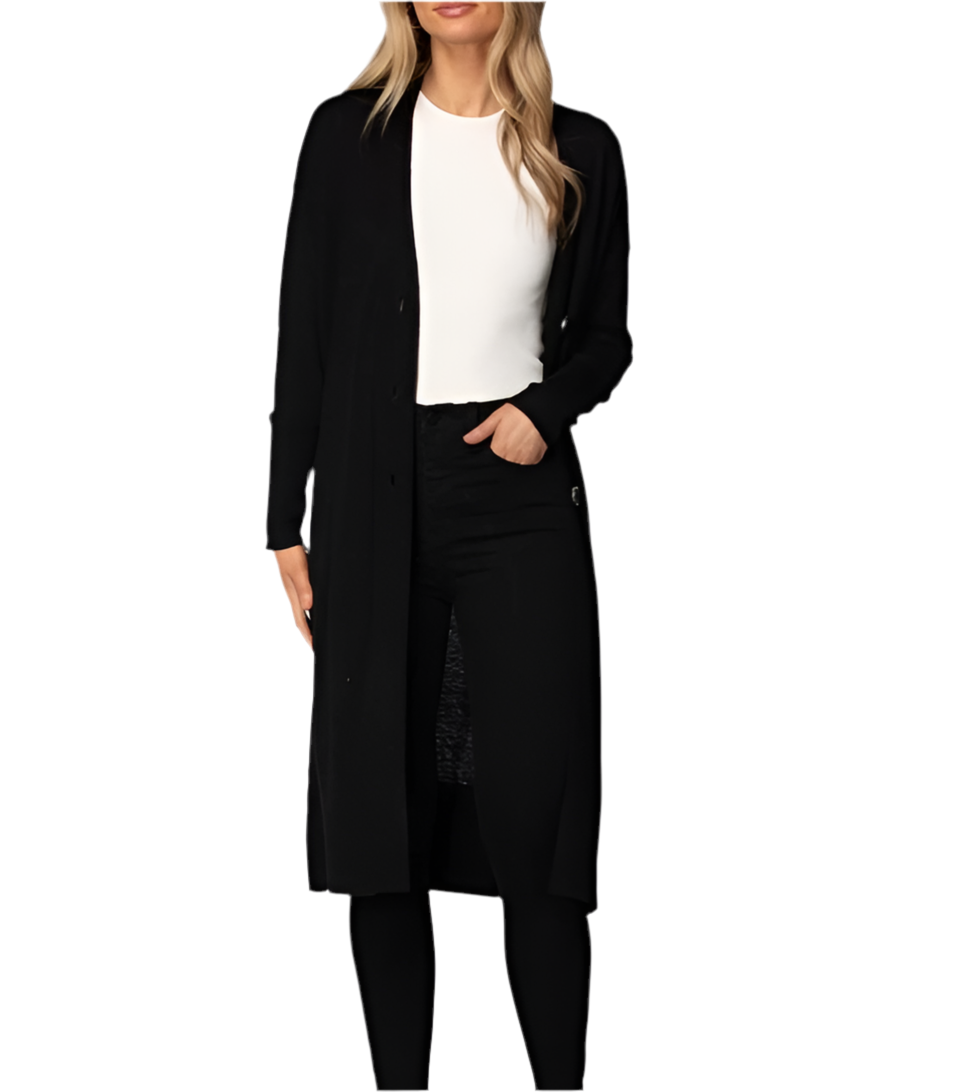 Black Hera Long Cardigan