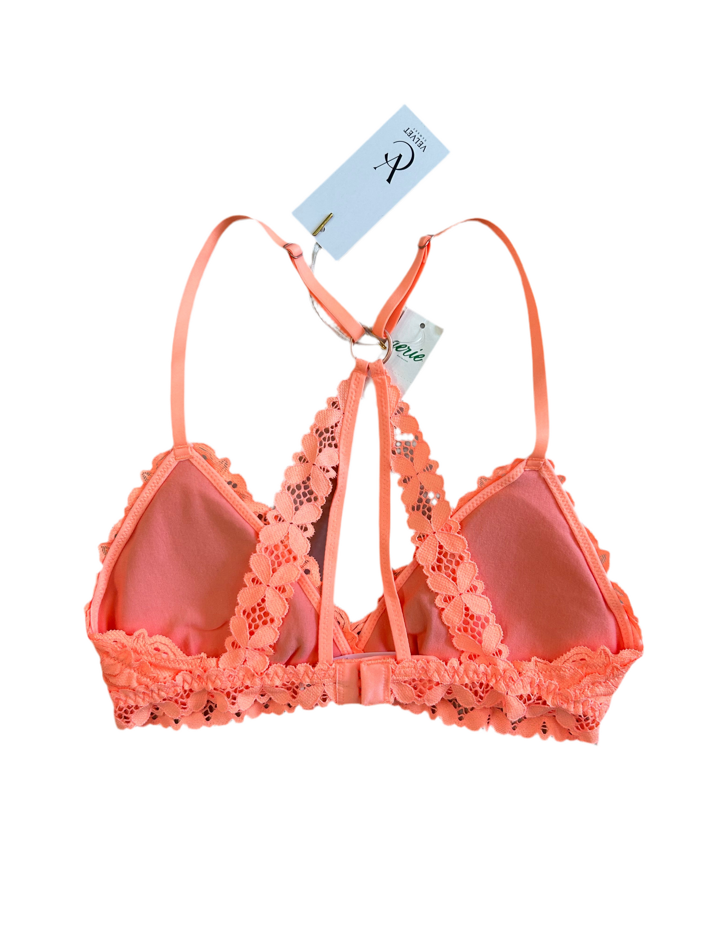 Orange lace bralette Top XS