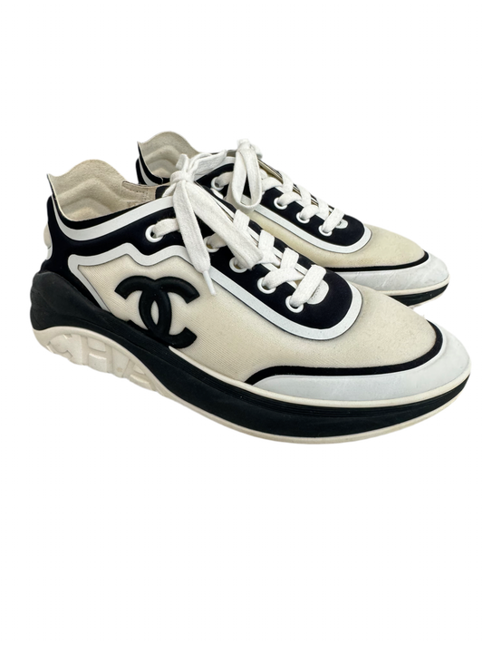 Chanel CC Logo Nylon Sneakers