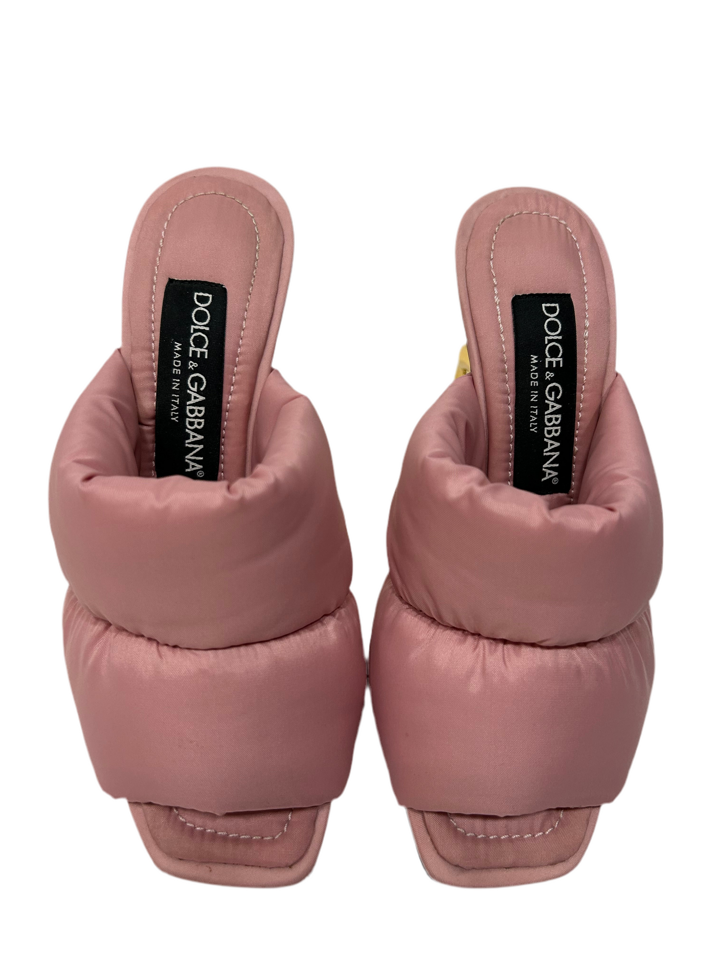 Dolce & Gabbana Quilted Nylon pink heels 36