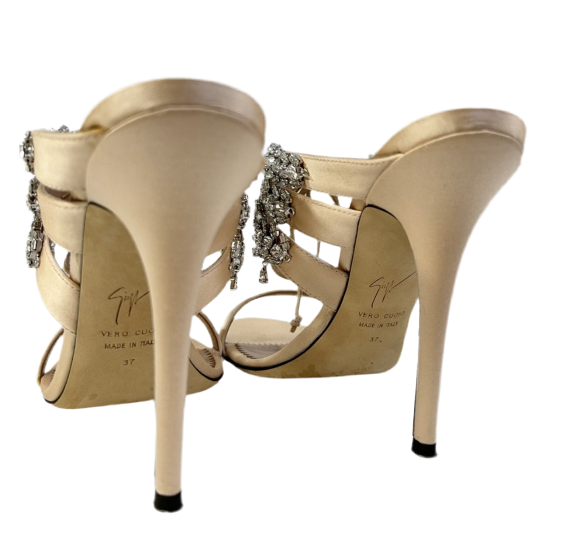 Giuseppe Zanotti Madelyn Satin Heels 37