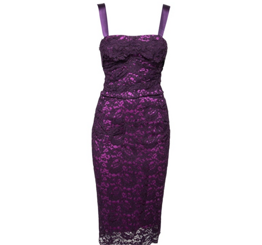 Dolce & Gabbana Vintage Lace Purple Dress