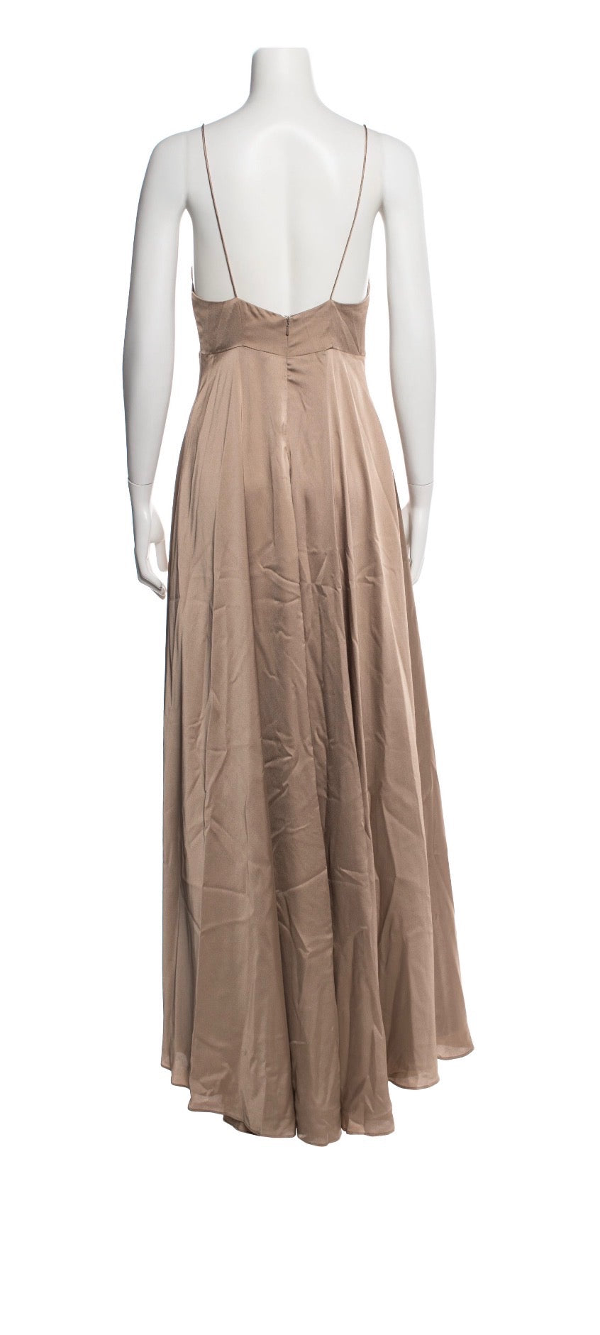 Fame and Partners Champagne Strappy Maxi Dress