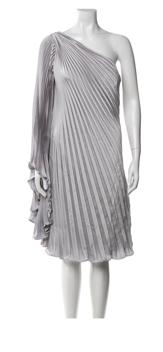 Rene Ruiz Collection One-Shoulder Pleated Cocktail Dress