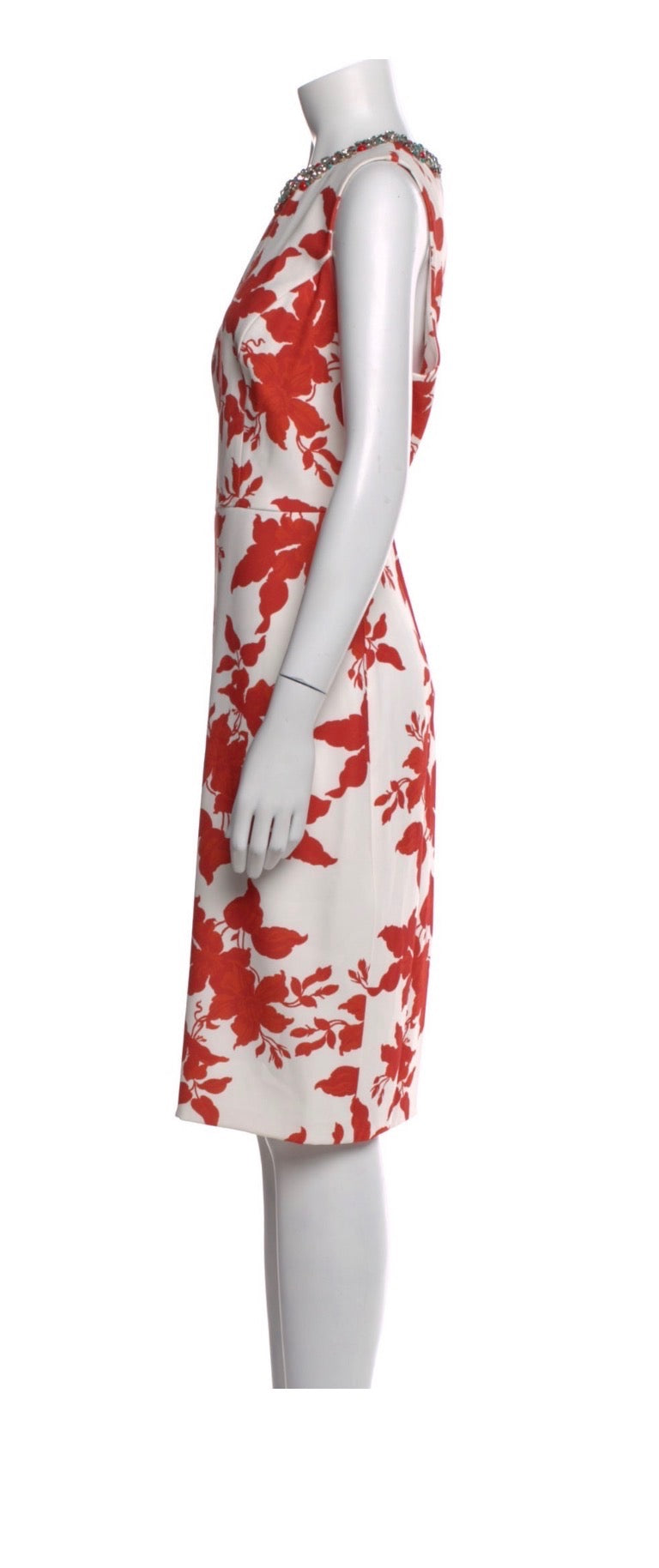 Sachin & Babi  Floral Print Embellished Knee-Length Dress